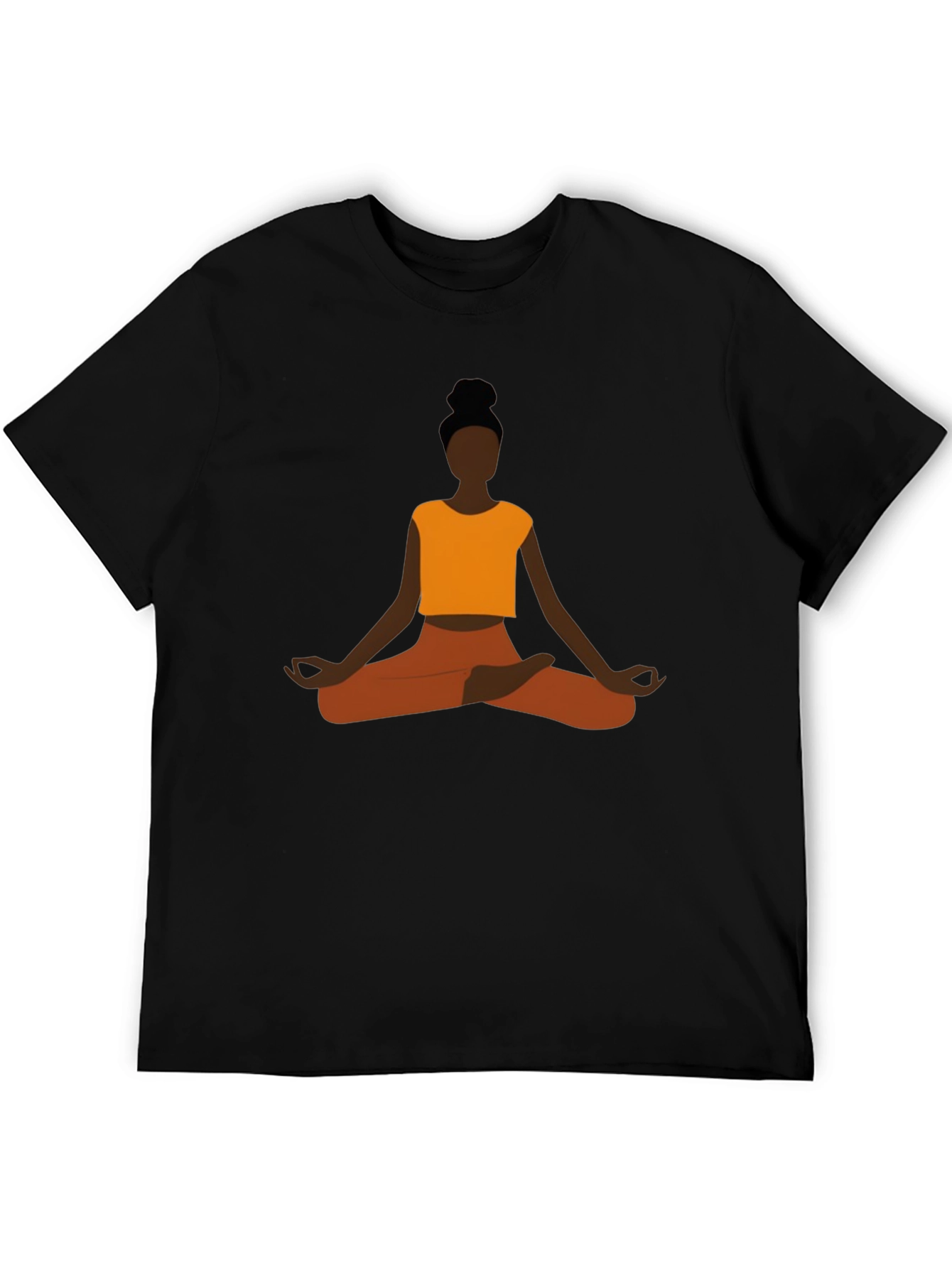Yoga Meditation Graphic Tee - Mens Black T-Shirt