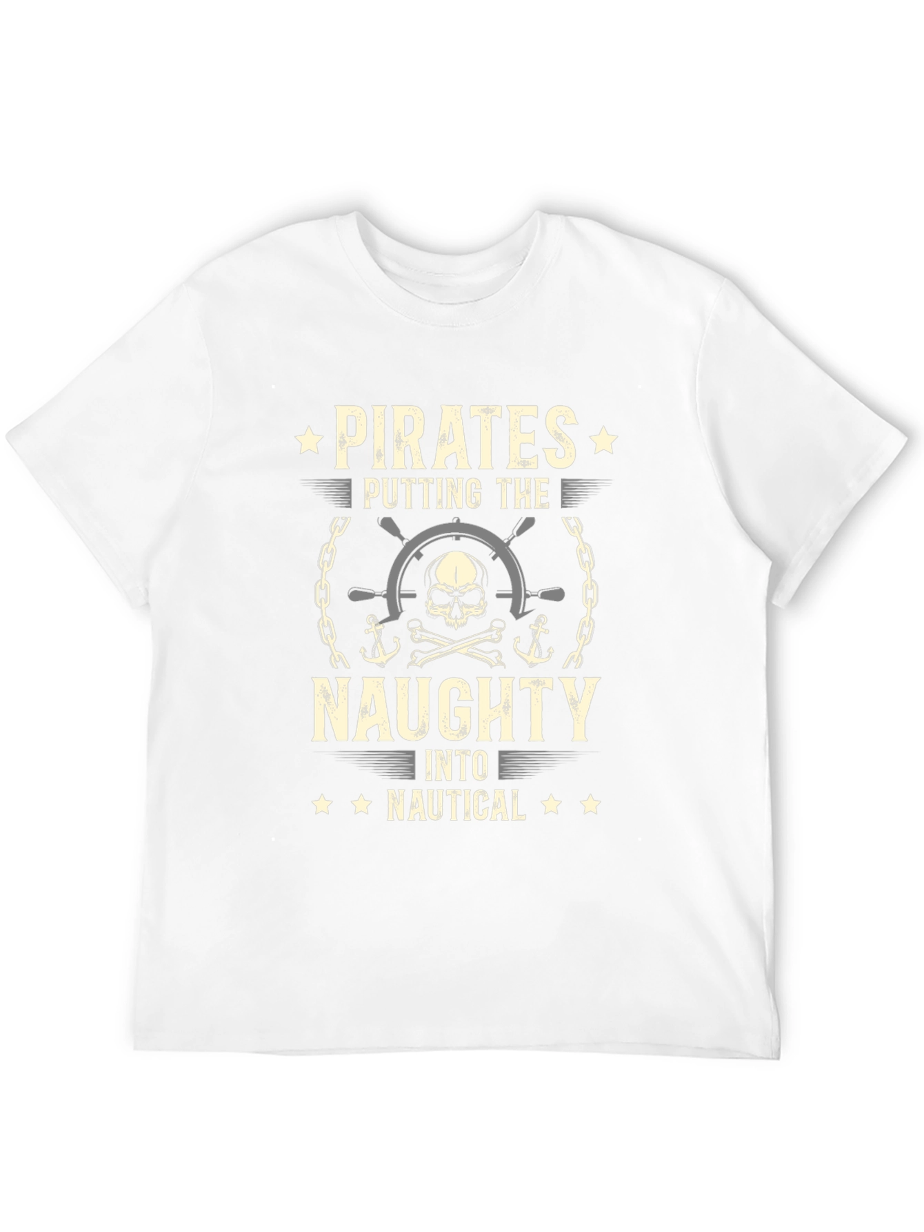 Pirate Naughty Nautical Black T-Shirt