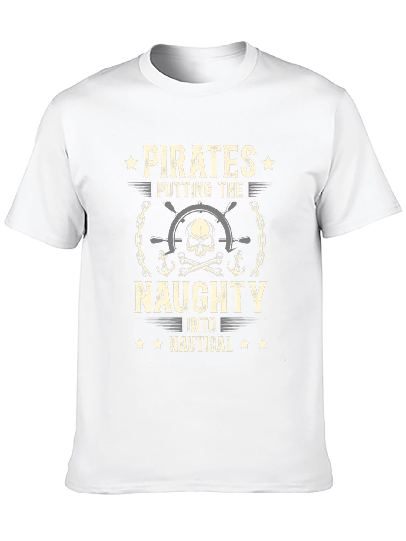 Pirate Naughty Nautical Black T-Shirt