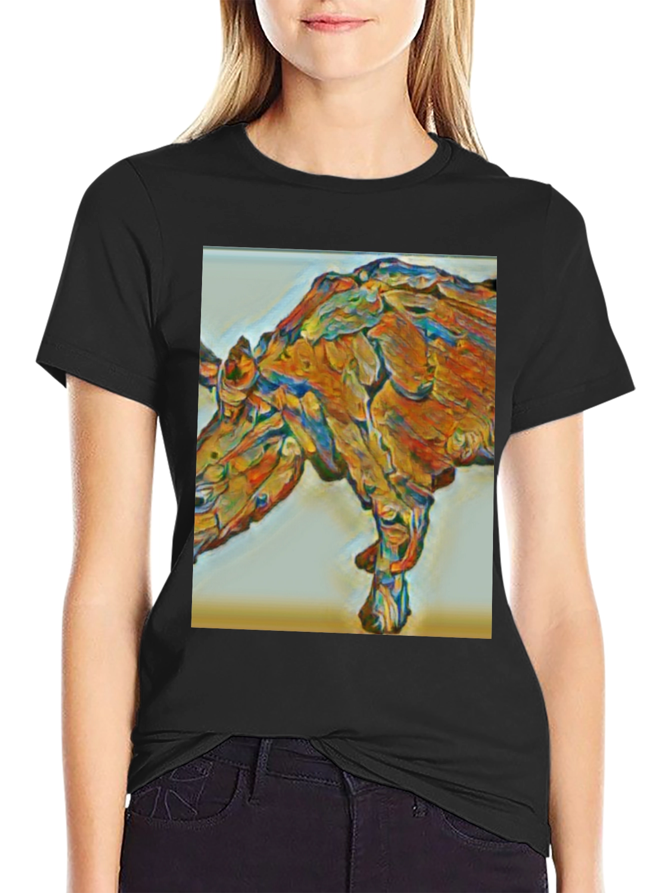 Abstract Rhino Graphic T-Shirt - Modern Art Tee