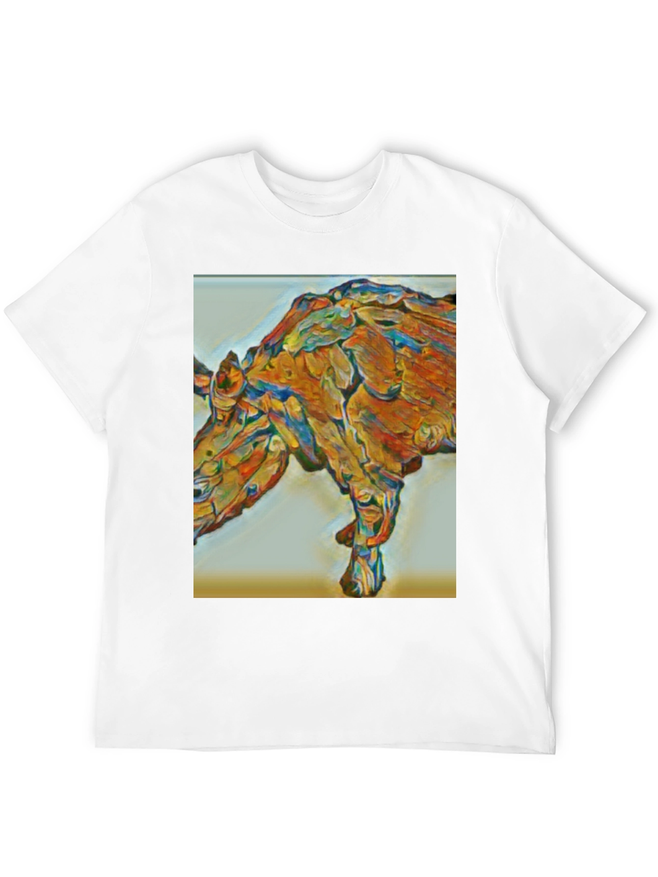 Abstract Rhino Graphic T-Shirt - Modern Art Tee