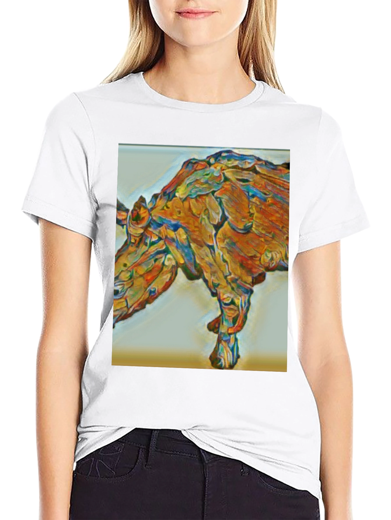 Abstract Rhino Graphic T-Shirt - Modern Art Tee