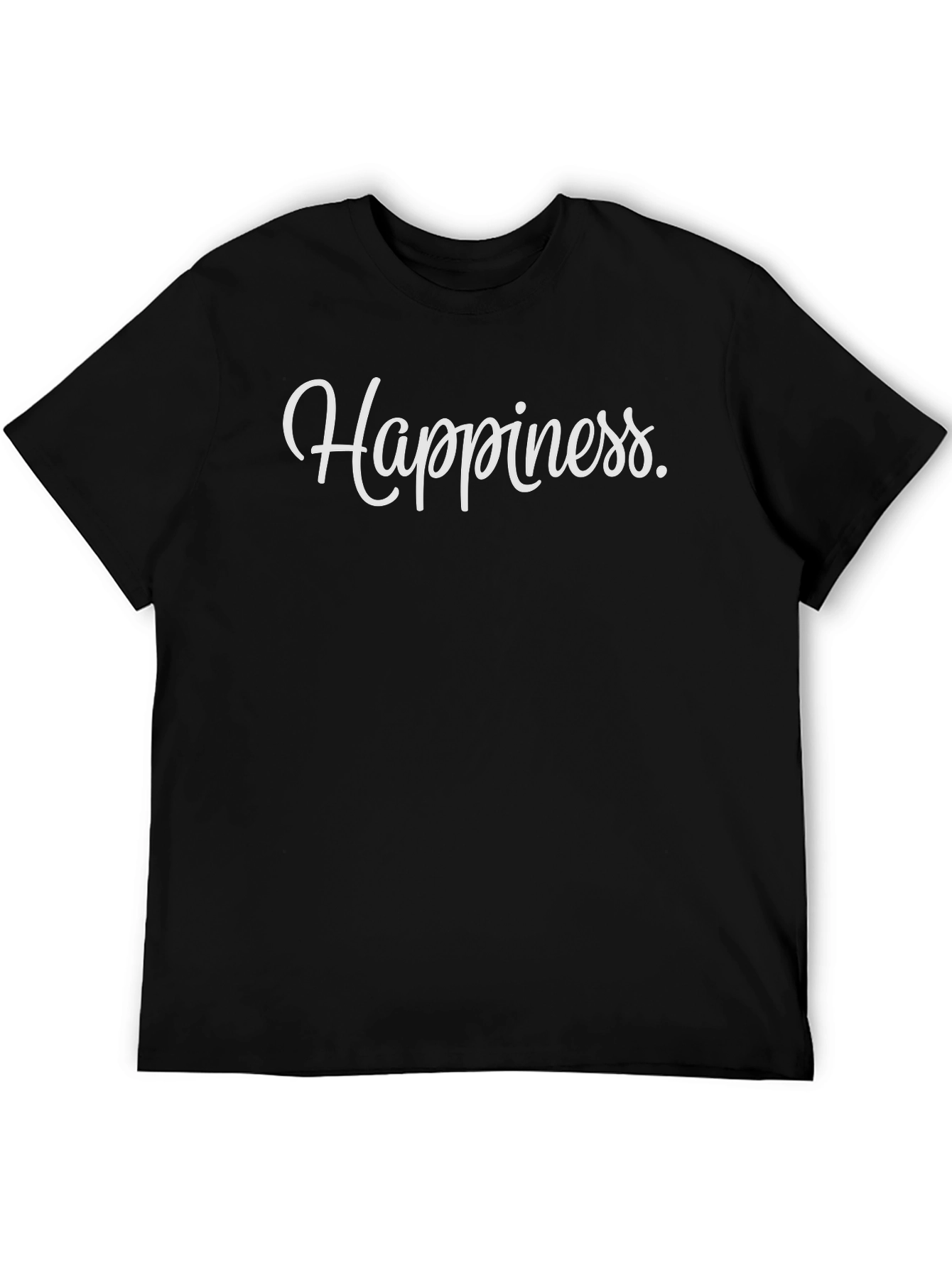 Happiness Black Graphic Tee - Stylish and Comfortable