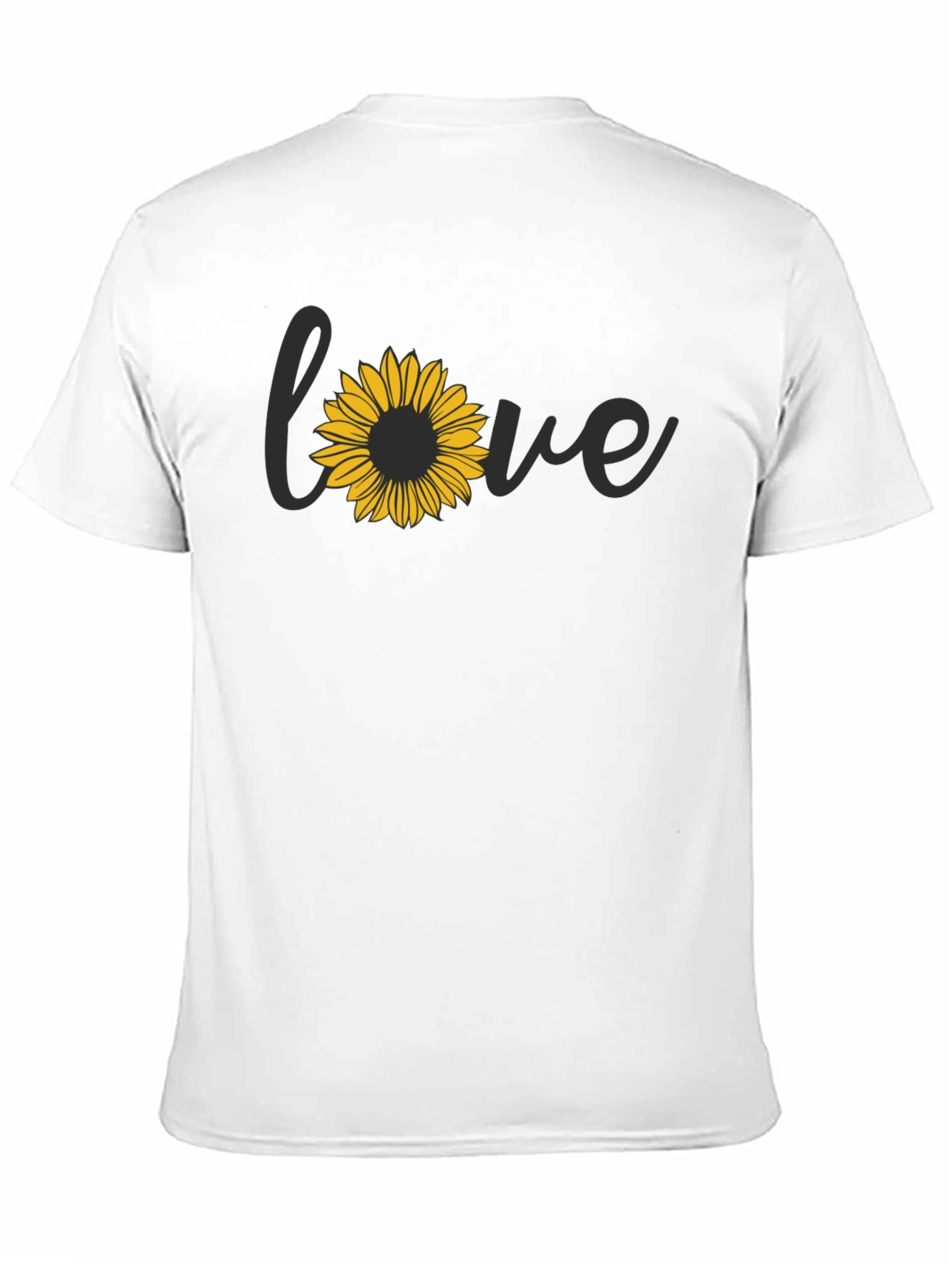 Sunflower Love Graphic Black T-Shirt