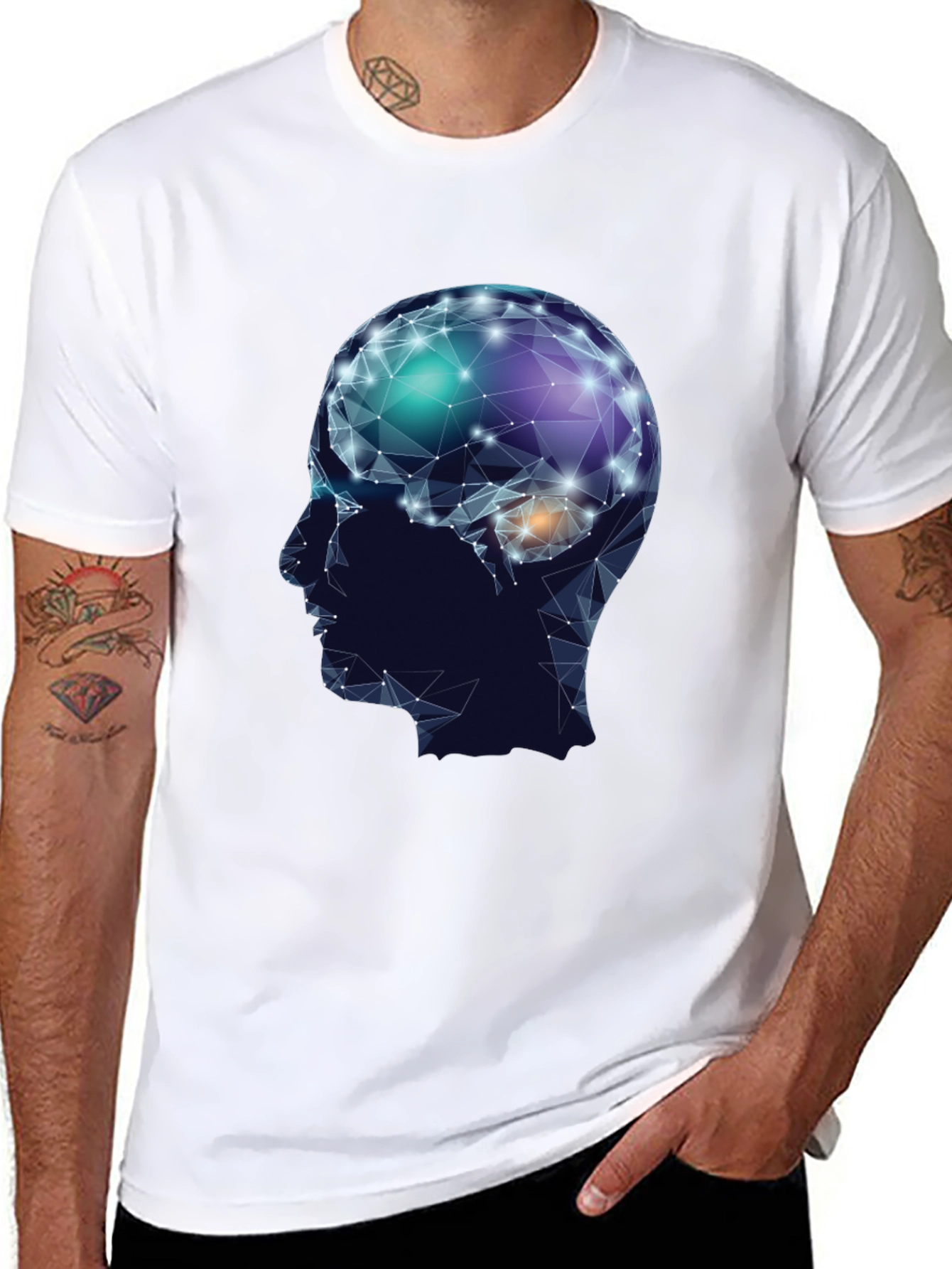 Brain Graphic Tee - Stylish & Thoughtful Design