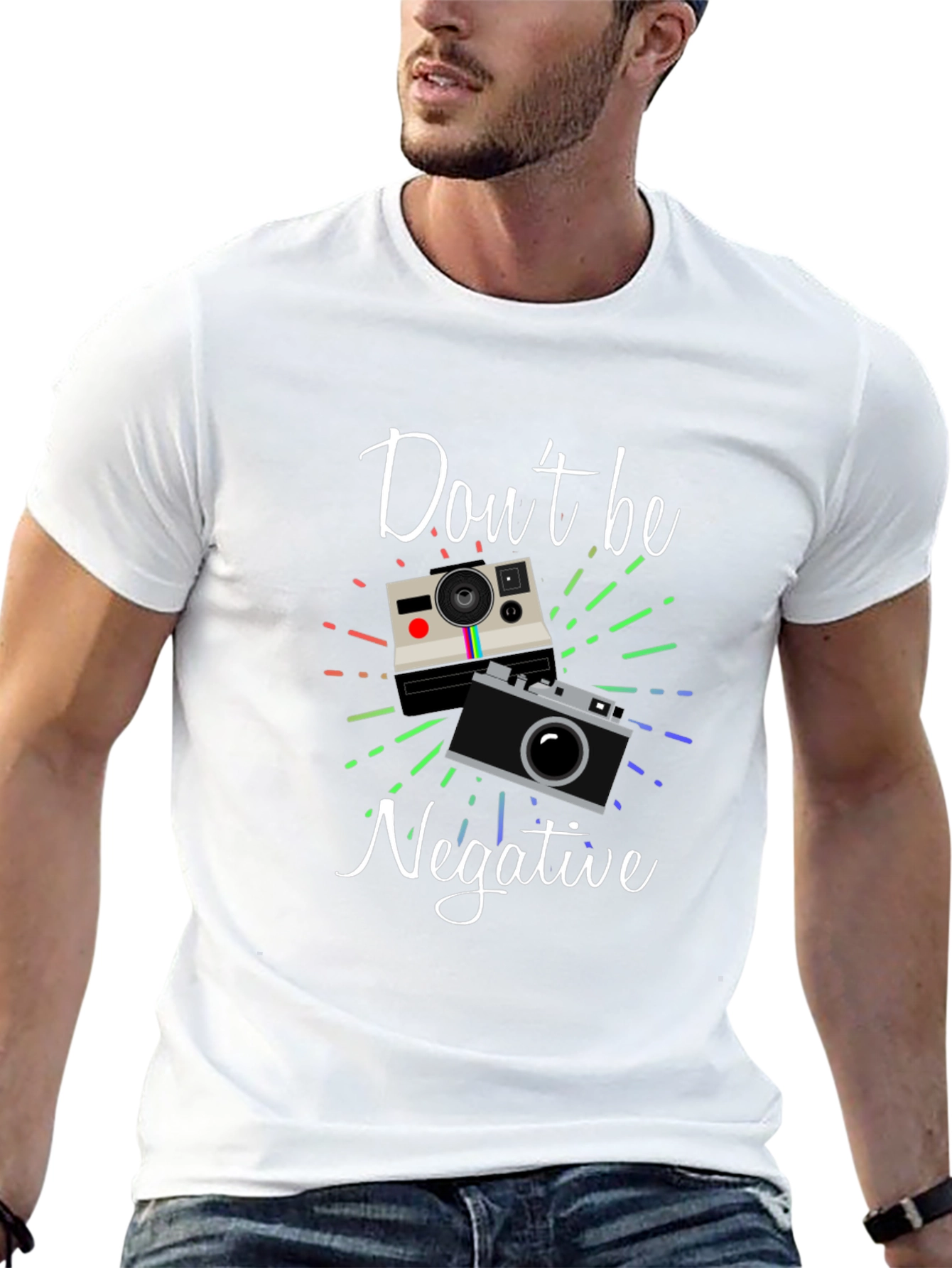 Dont Be Negative Camera Graphic Tee