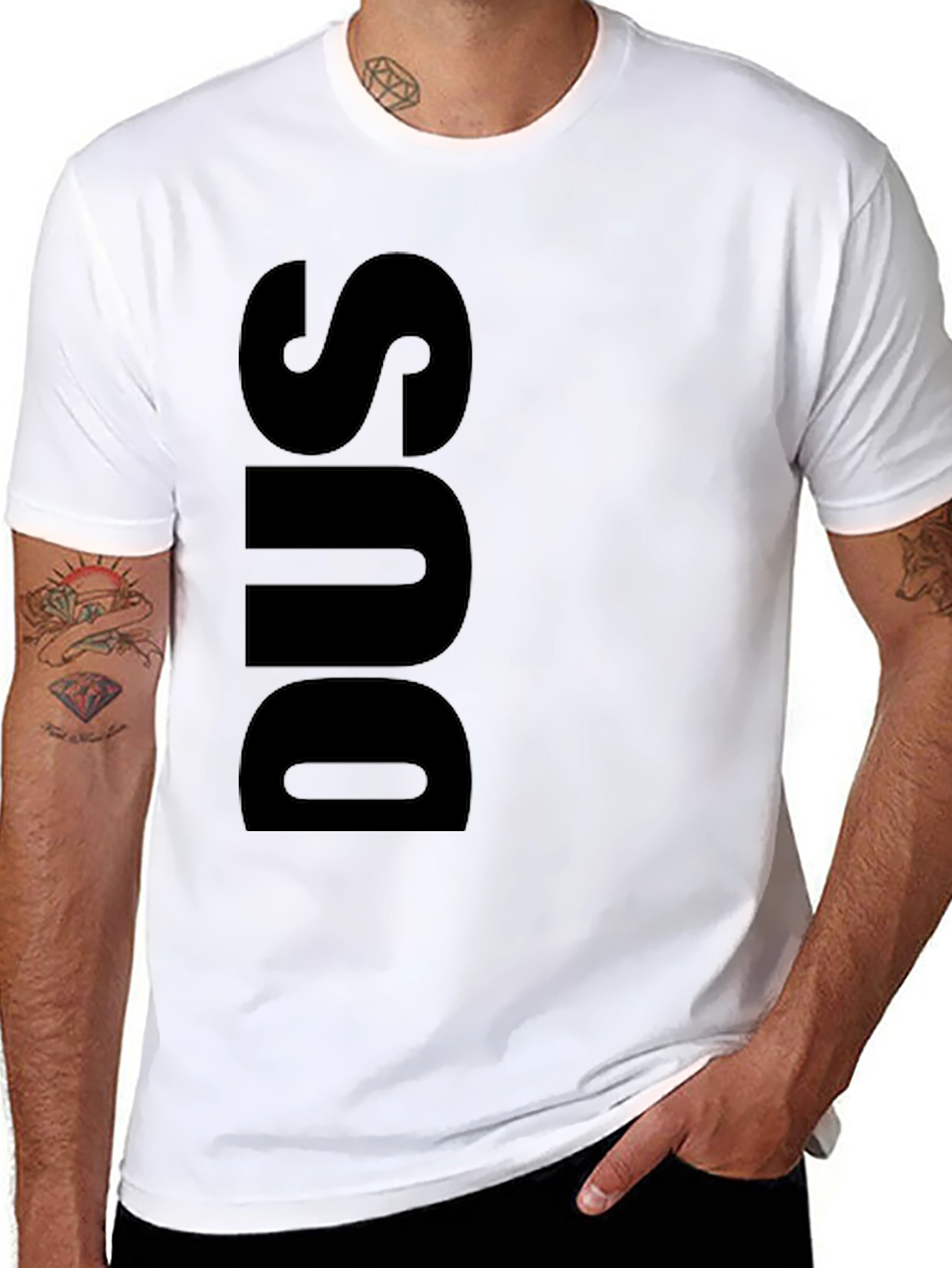 DUS Graphic Tee - Mens Black Casual T-Shirt
