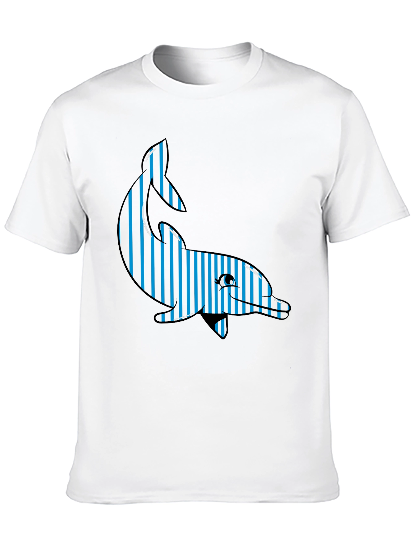 Striped Dolphin Graphic Tee