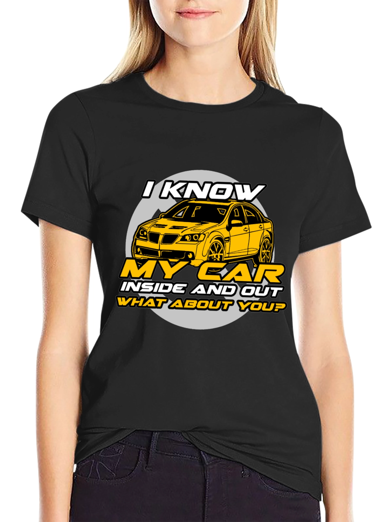 I Know My Car T-Shirt - Black Graphic Tee
