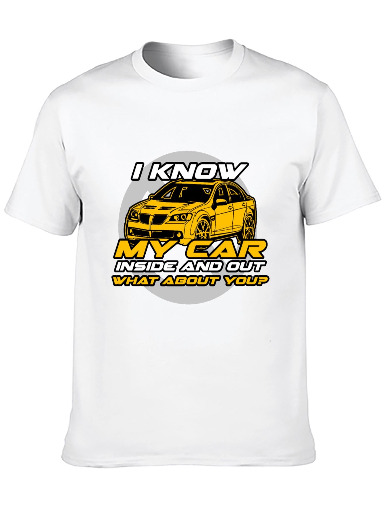I Know My Car T-Shirt - Black Graphic Tee