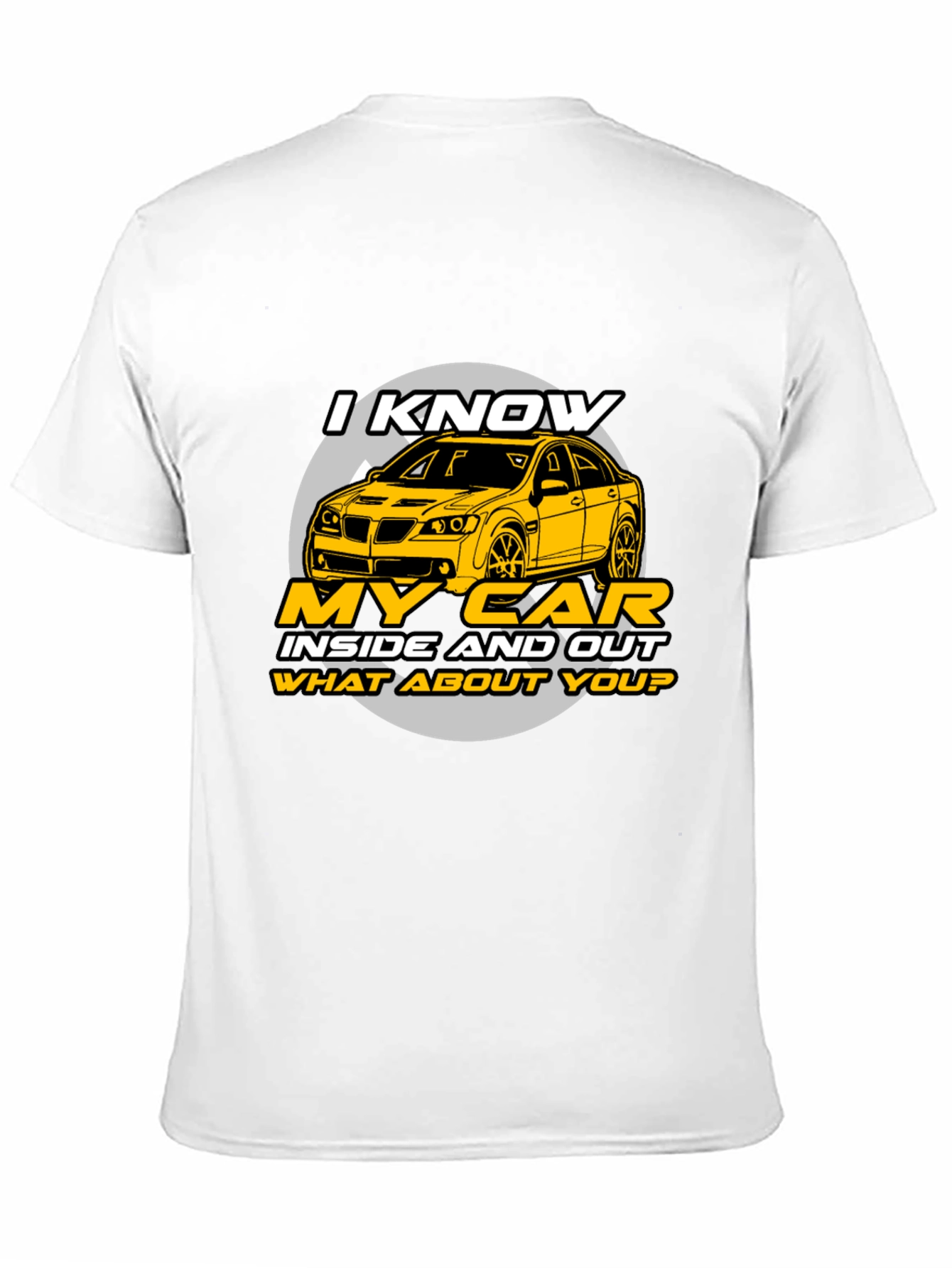 I Know My Car T-Shirt - Black Graphic Tee