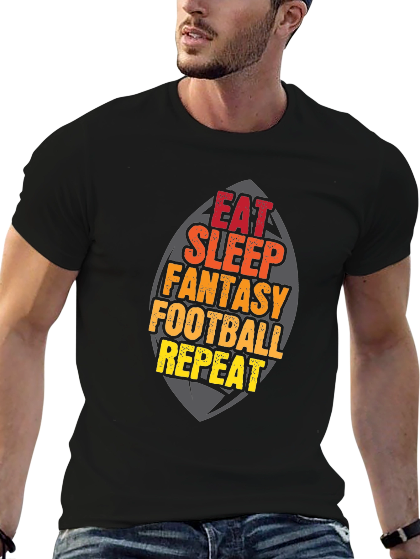 Eat Sleep Fantasy Football Repeat T-Shirt