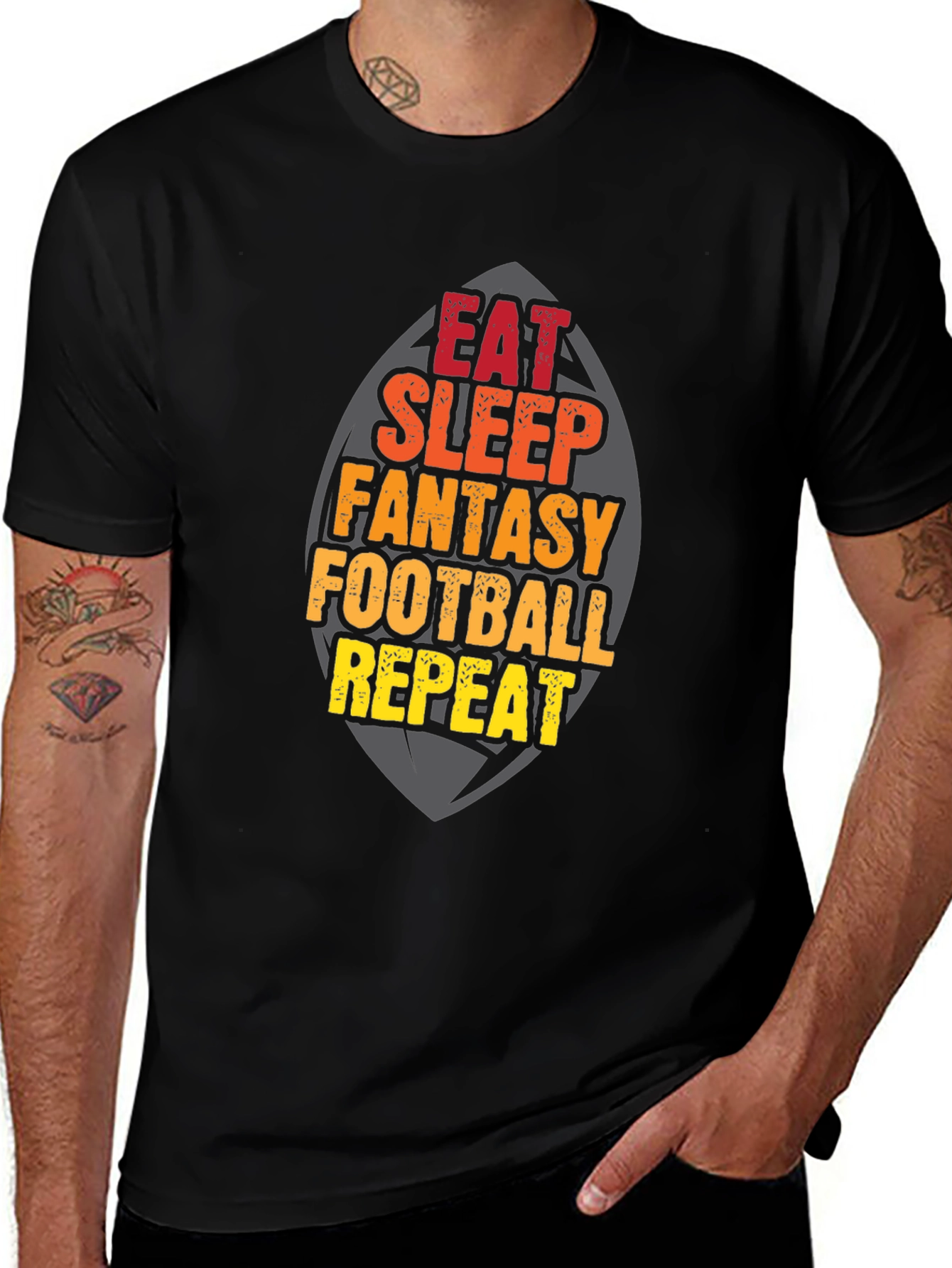 Eat Sleep Fantasy Football Repeat T-Shirt