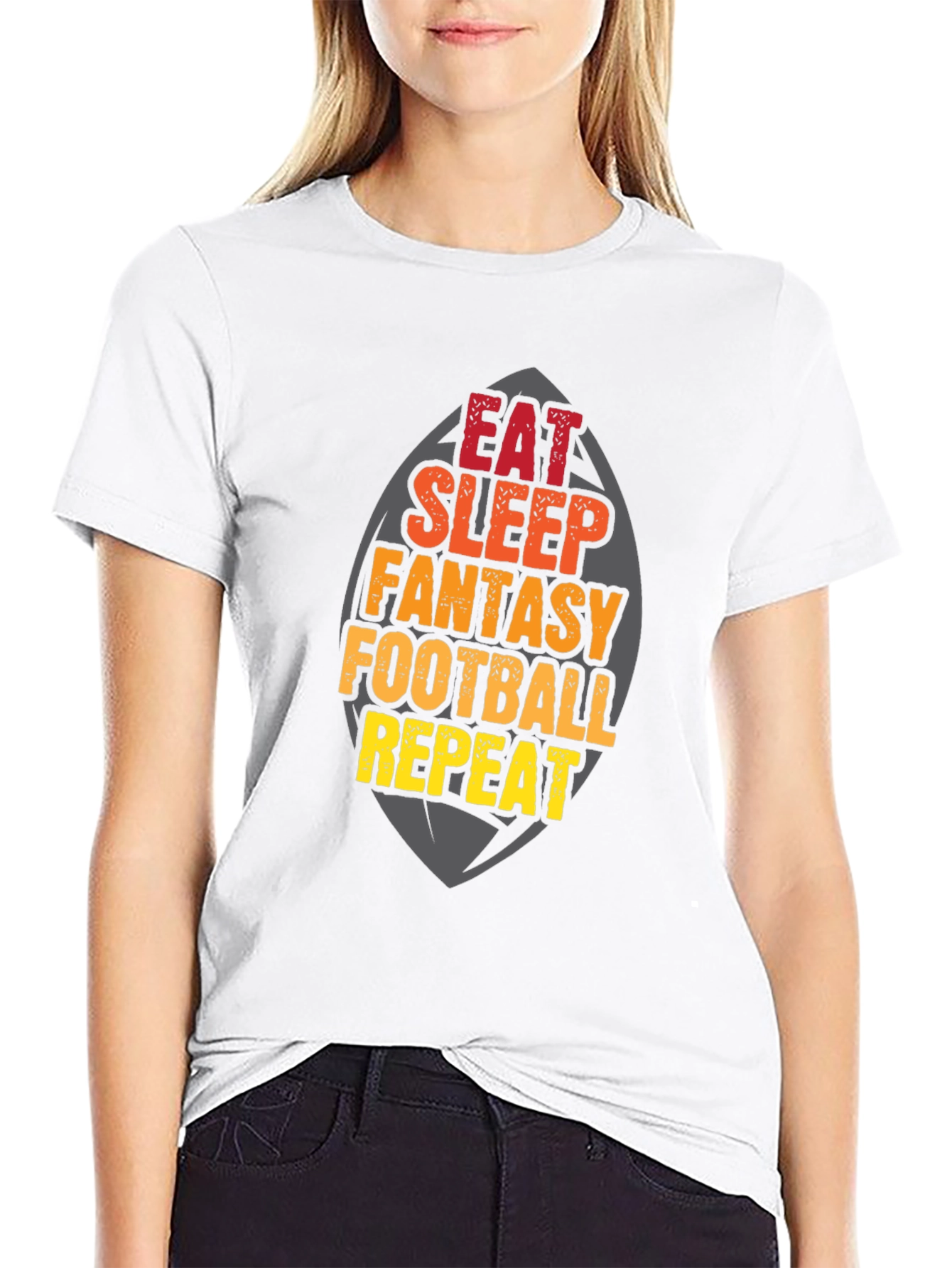 Eat Sleep Fantasy Football Repeat T-Shirt