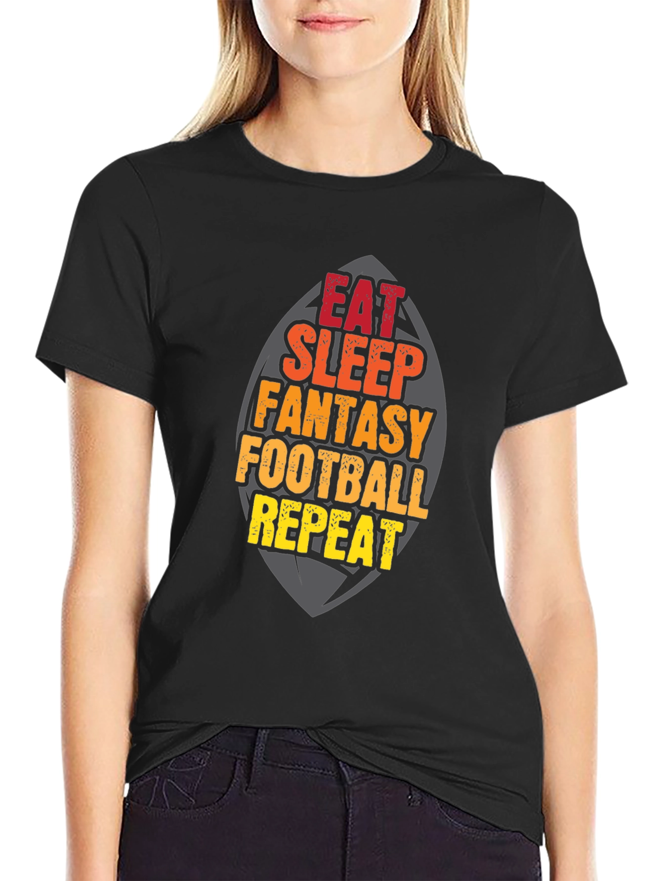 Eat Sleep Fantasy Football Repeat T-Shirt