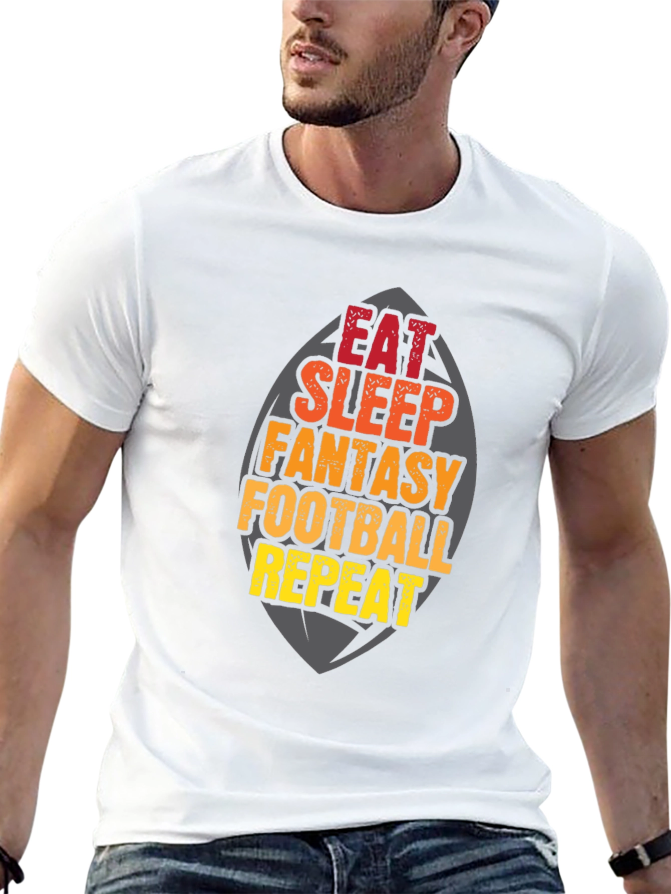 Eat Sleep Fantasy Football Repeat T-Shirt