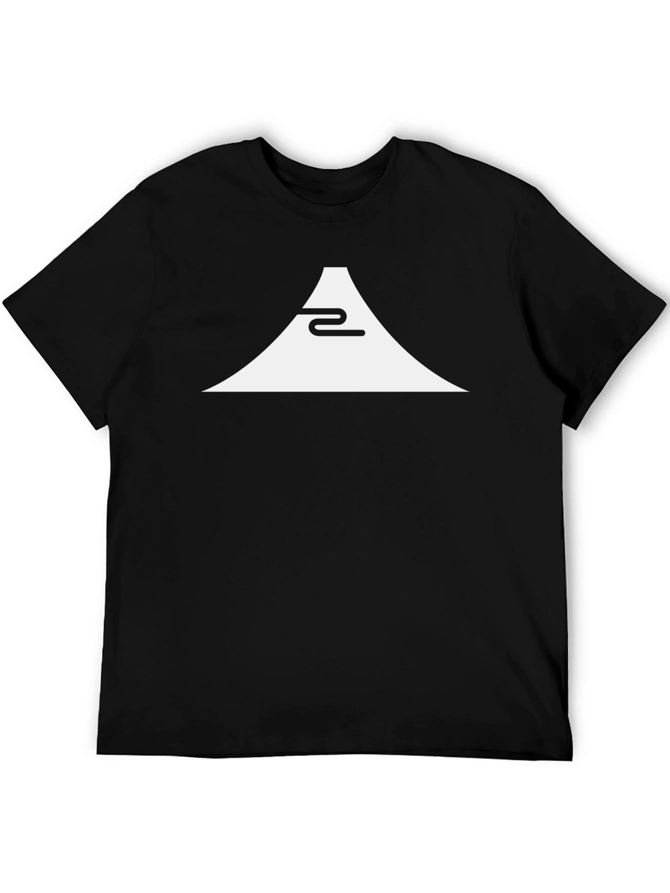 Minimalist Mountain Graphic Black T-Shirt