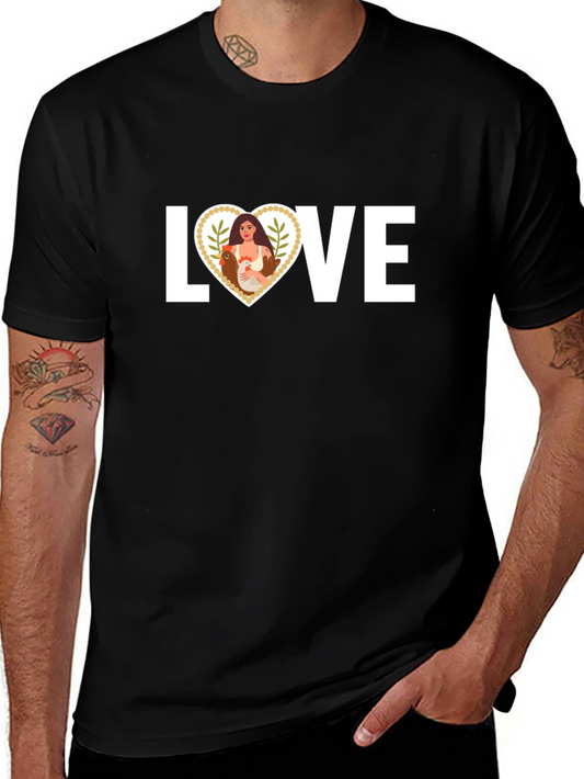 Love Chickens Black T-Shirt