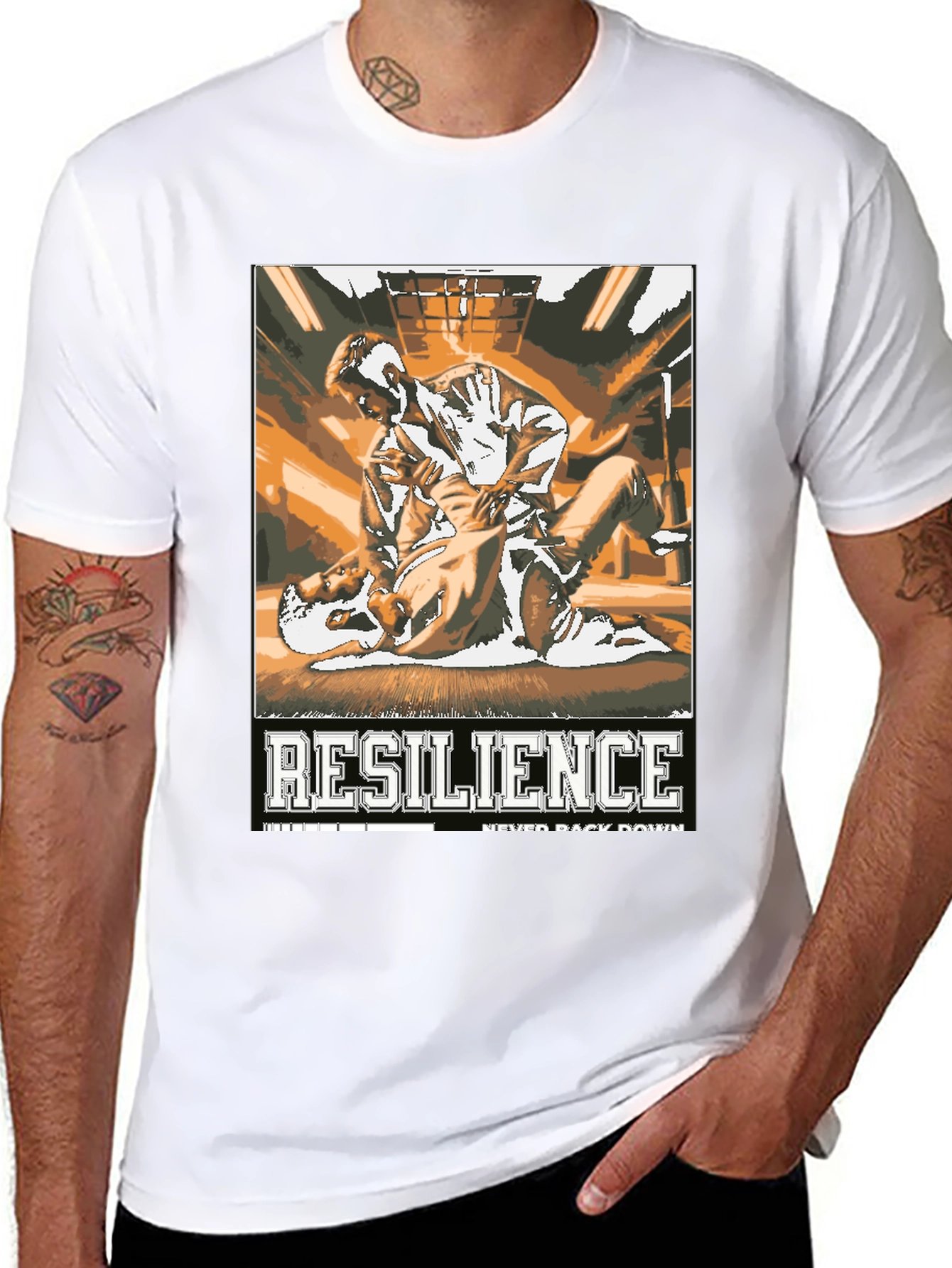 Resilience Jiu Jitsu T-Shirt - Never Back Down