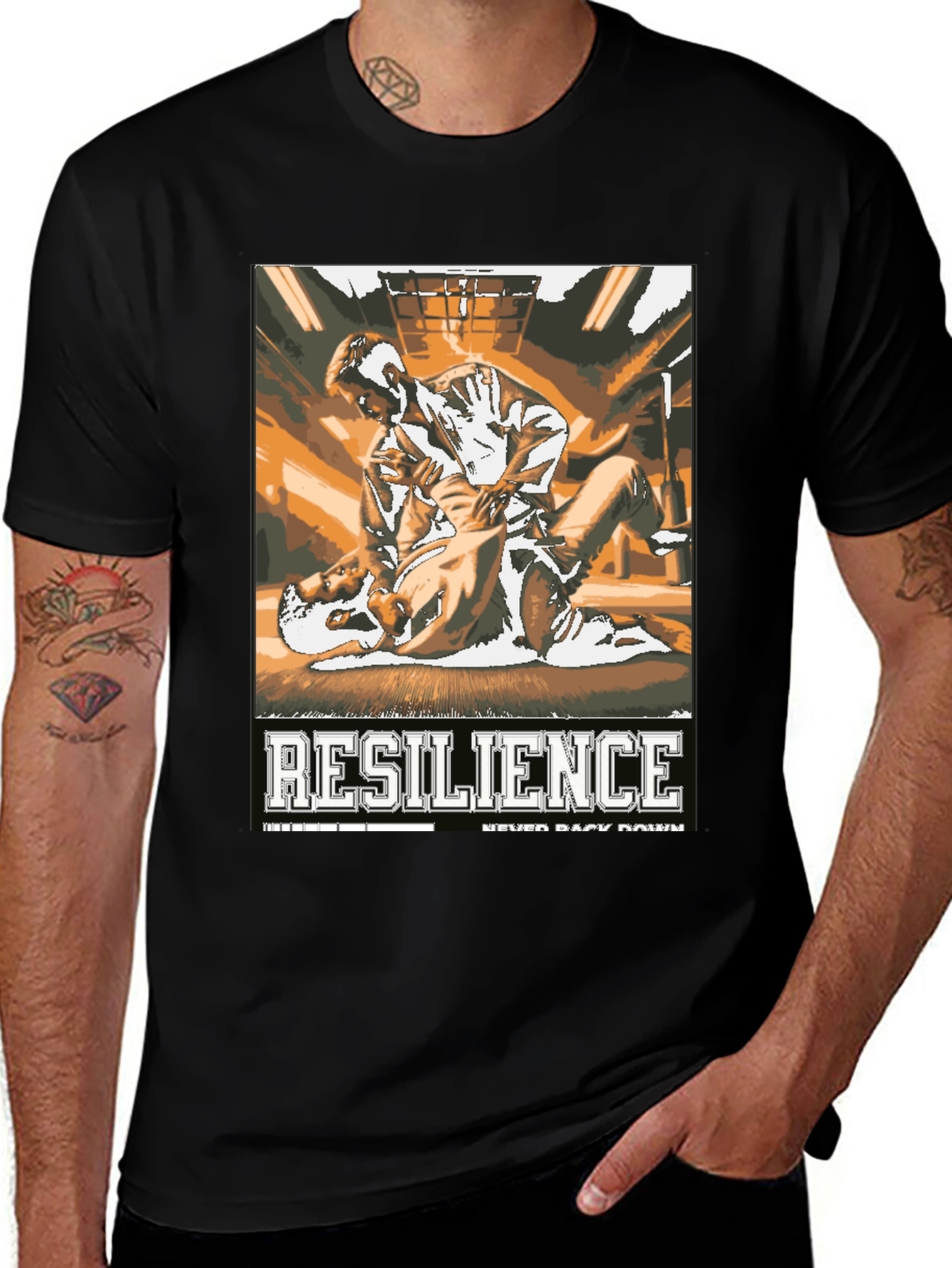 Resilience Jiu Jitsu T-Shirt - Never Back Down