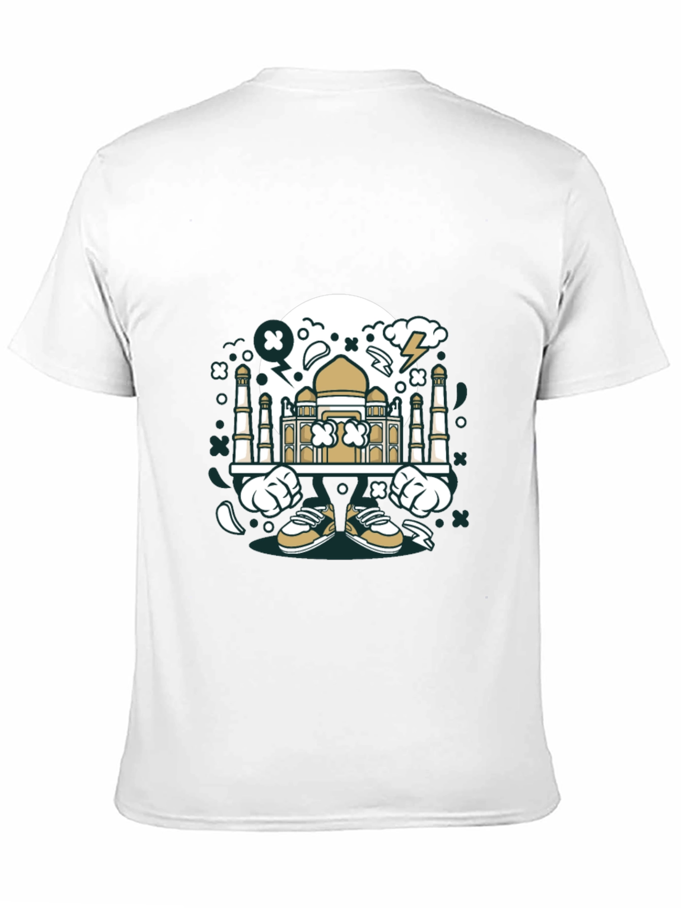 Graphic T-Shirt: Taj Mahal Cartoon Design