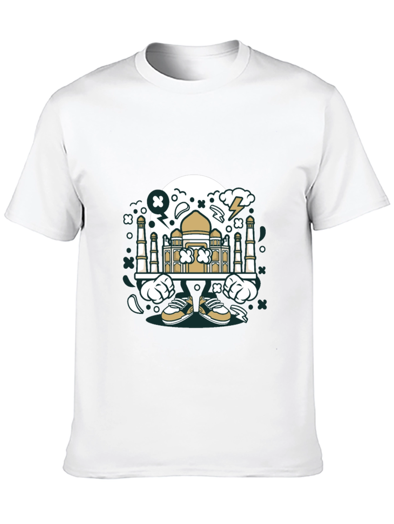 Graphic T-Shirt: Taj Mahal Cartoon Design