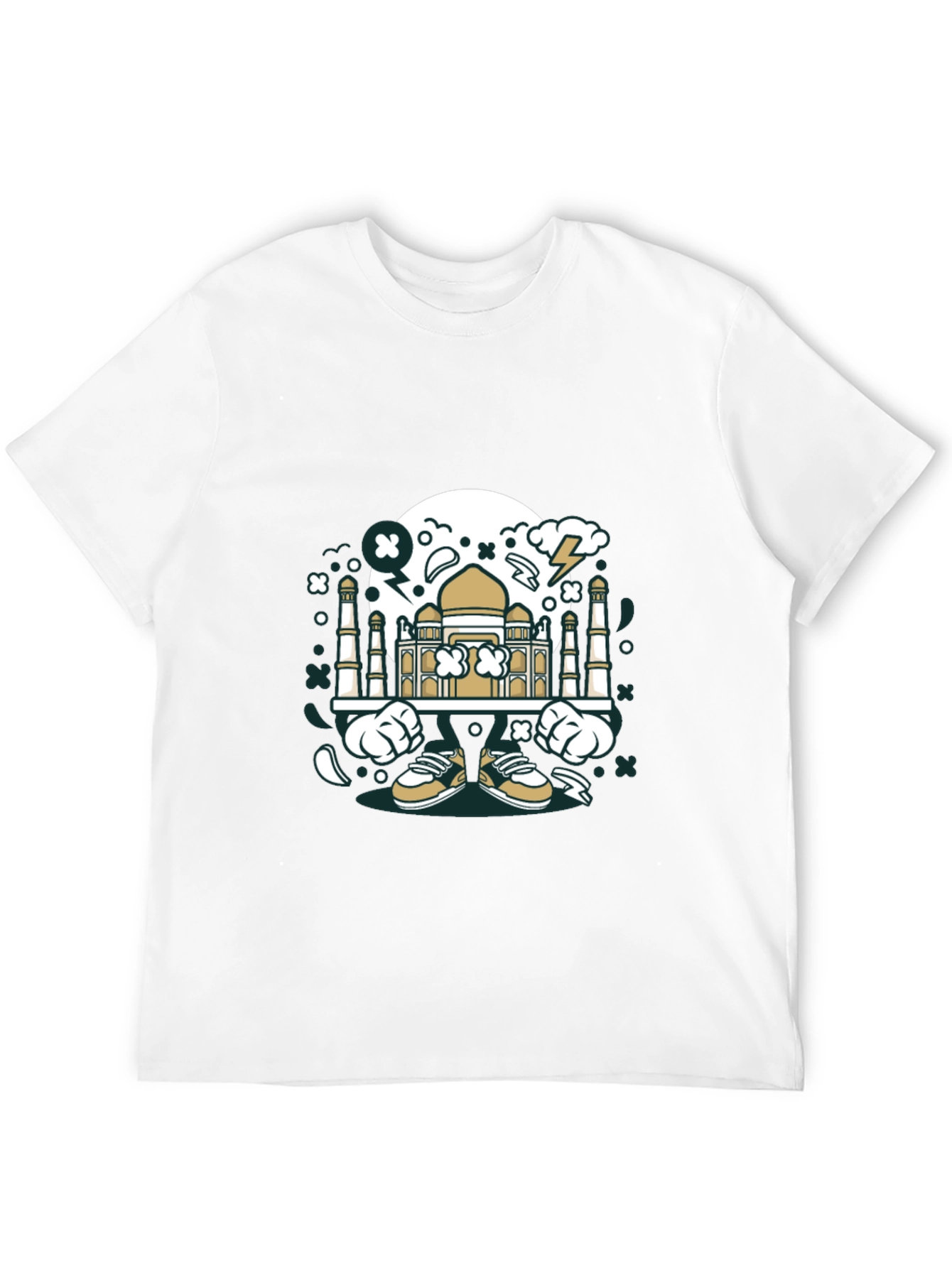 Graphic T-Shirt: Taj Mahal Cartoon Design