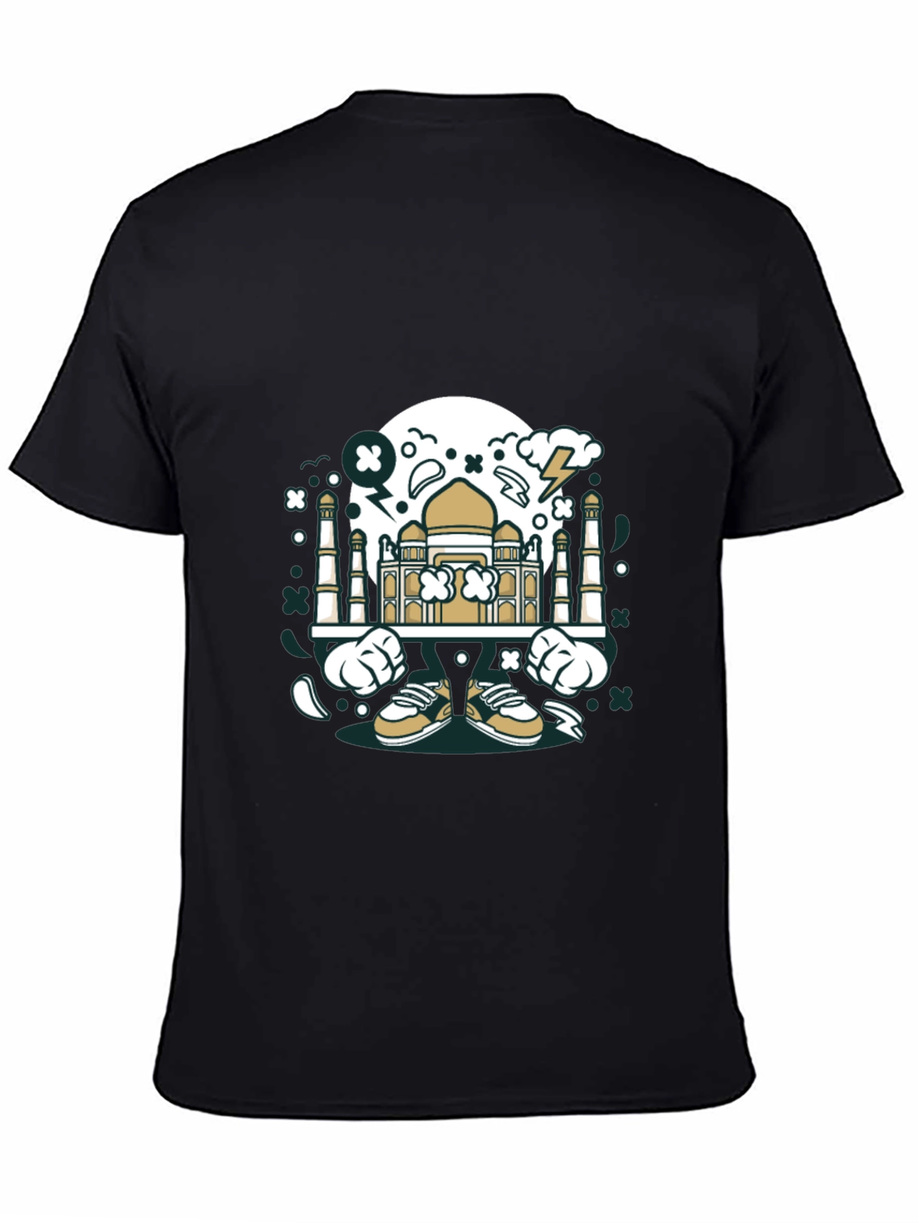 Graphic T-Shirt: Taj Mahal Cartoon Design