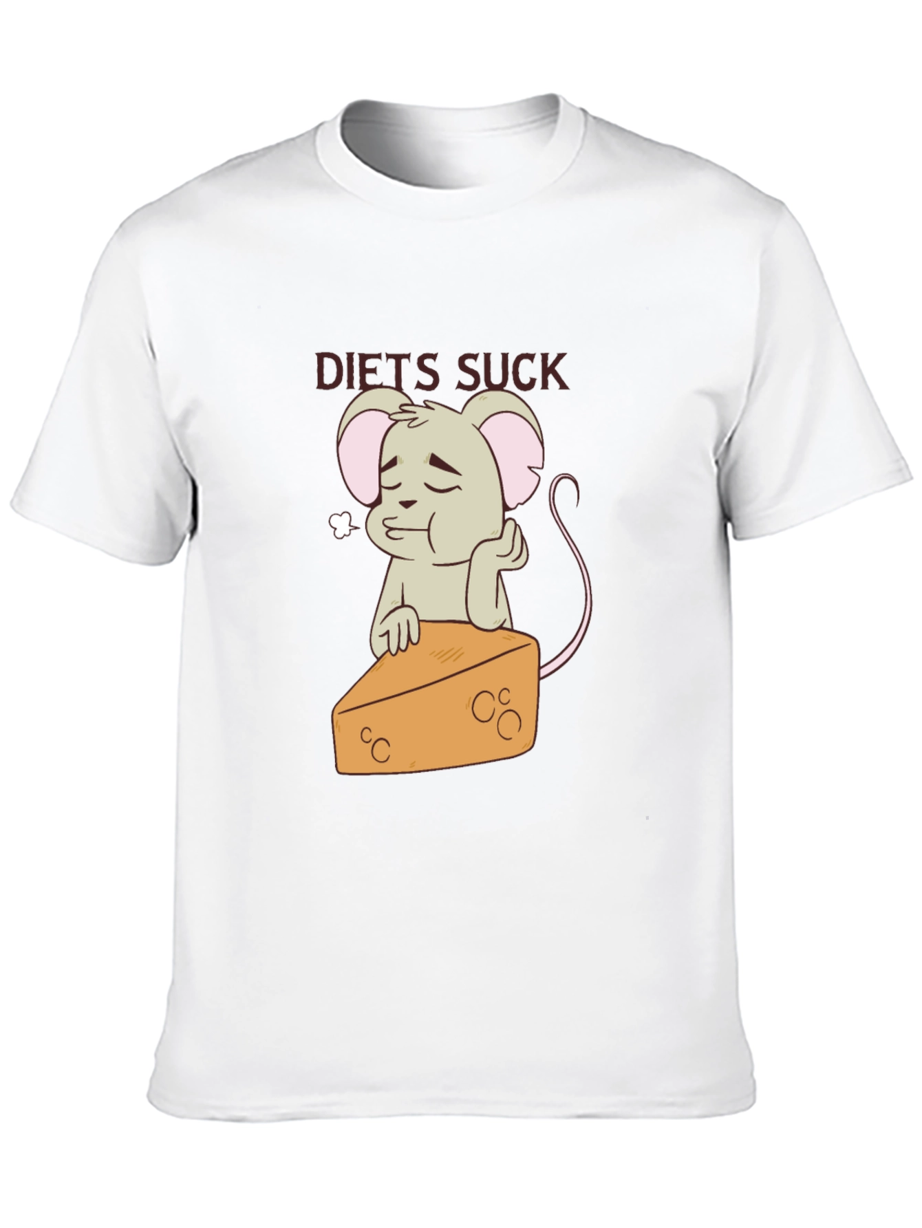 Diets Suck T-Shirt - Mouse & Cheese Graphic Tee