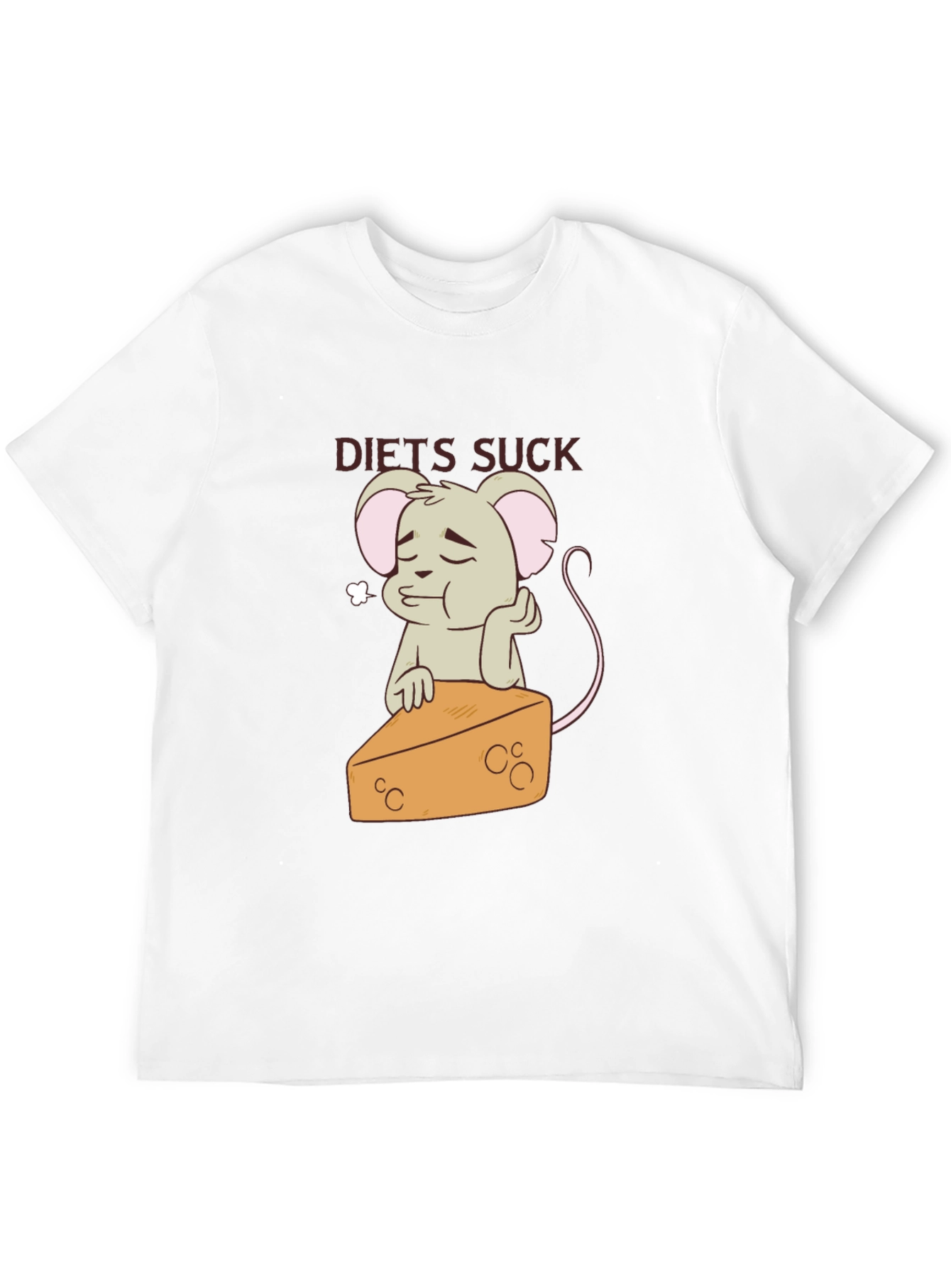 Diets Suck T-Shirt - Mouse & Cheese Graphic Tee