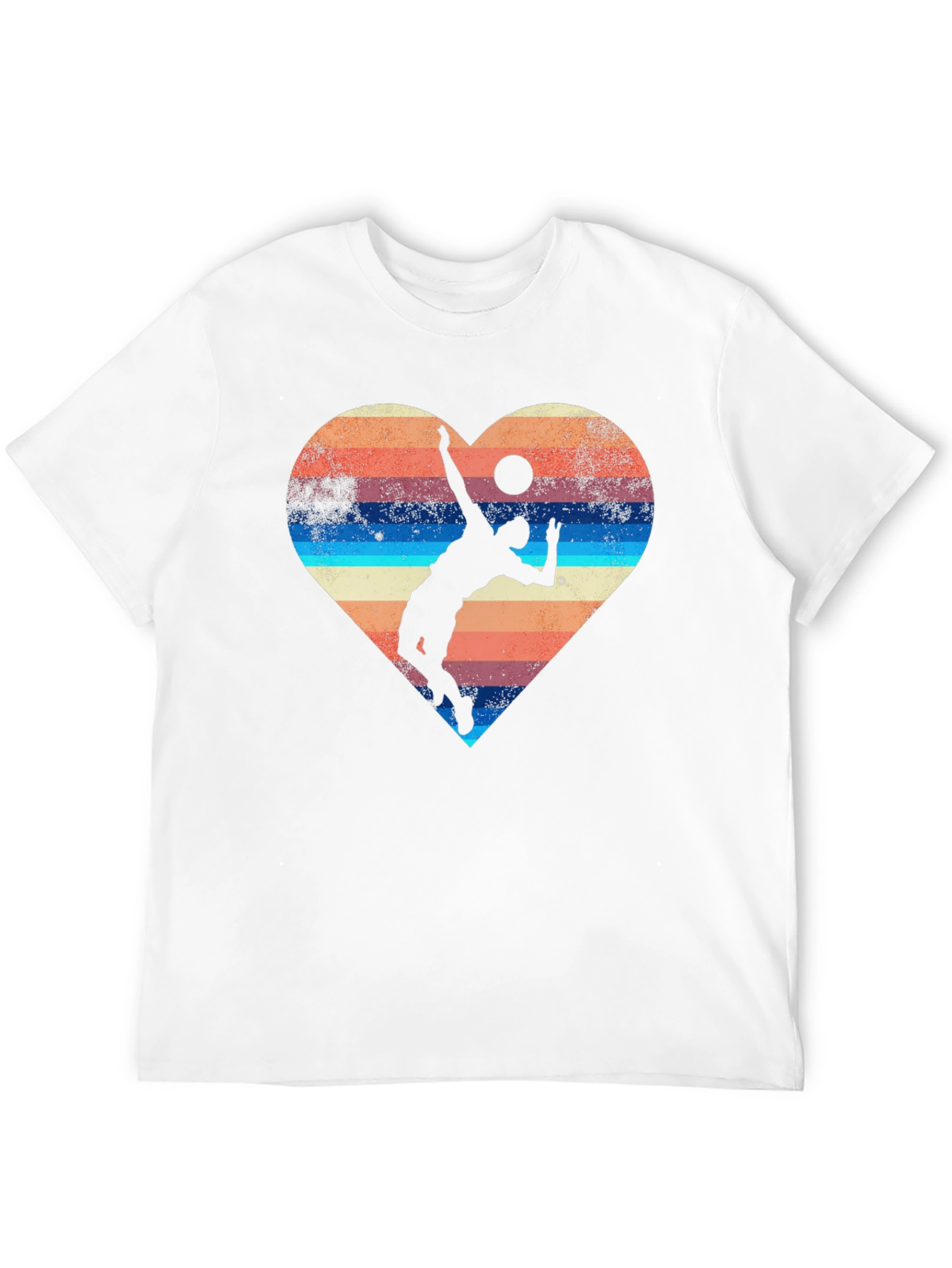Volleyball Heart Graphic Tee - Sporty Style