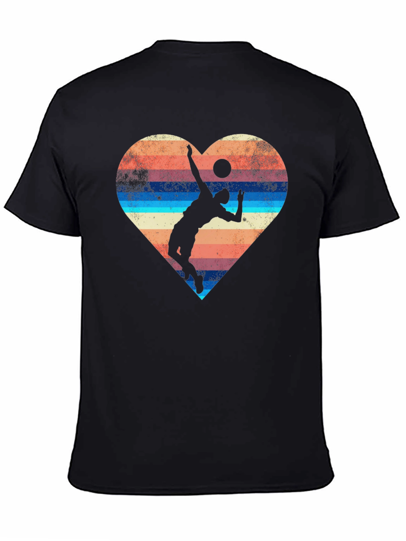 Volleyball Heart Graphic Tee - Sporty Style