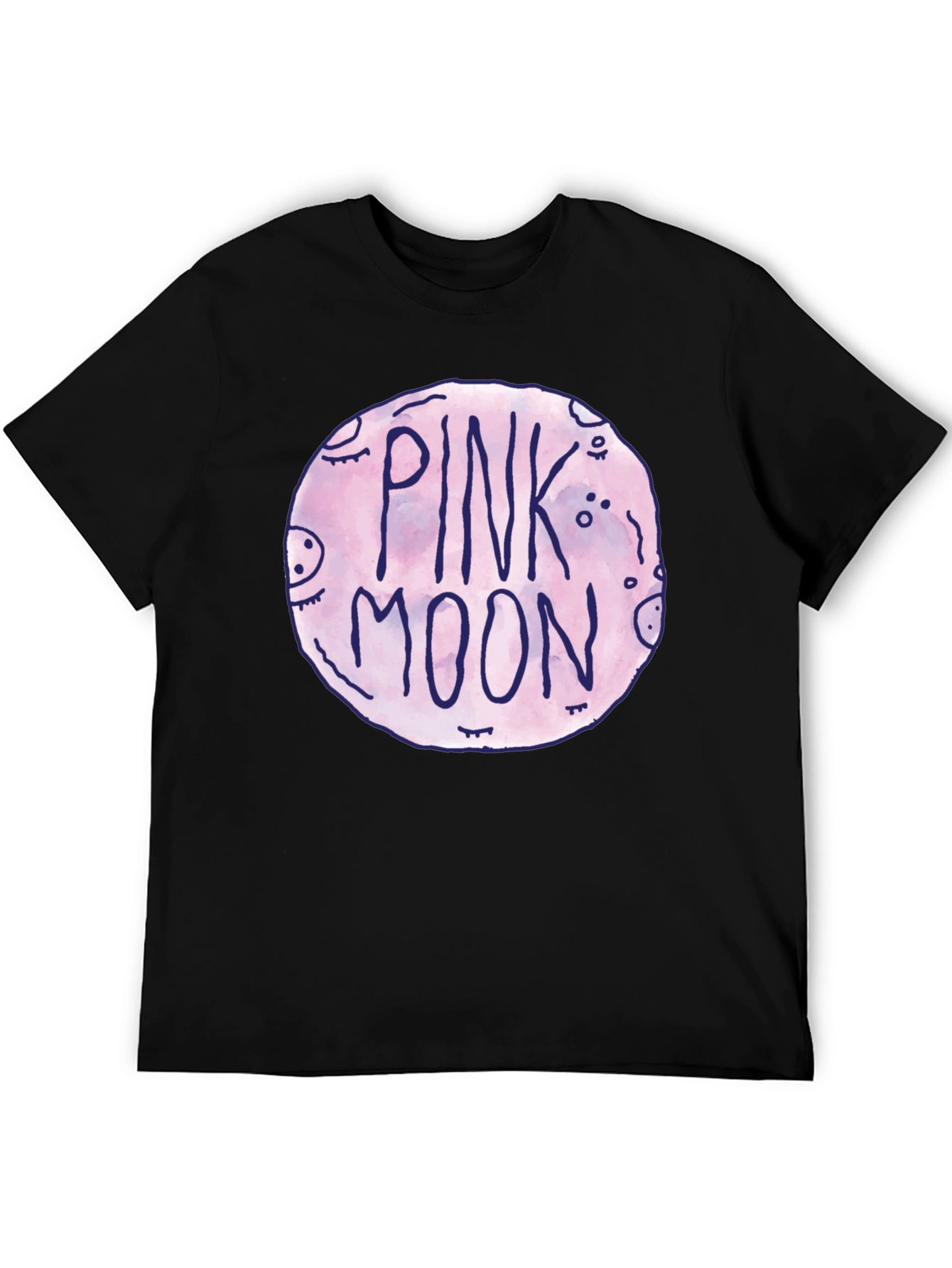 Pink Moon Graphic Tee - Unisex Black T-Shirt