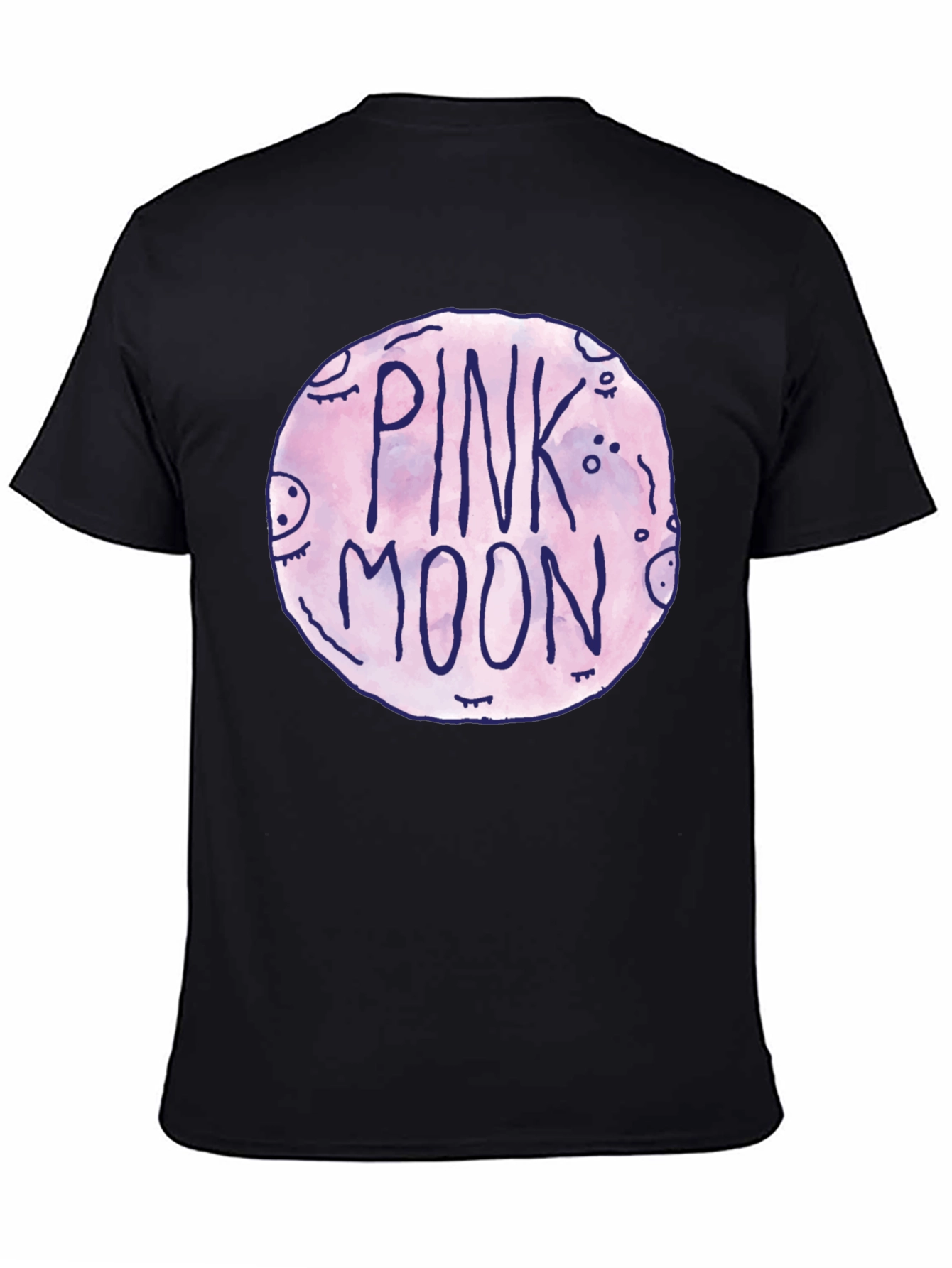 Pink Moon Graphic Tee - Unisex Black T-Shirt