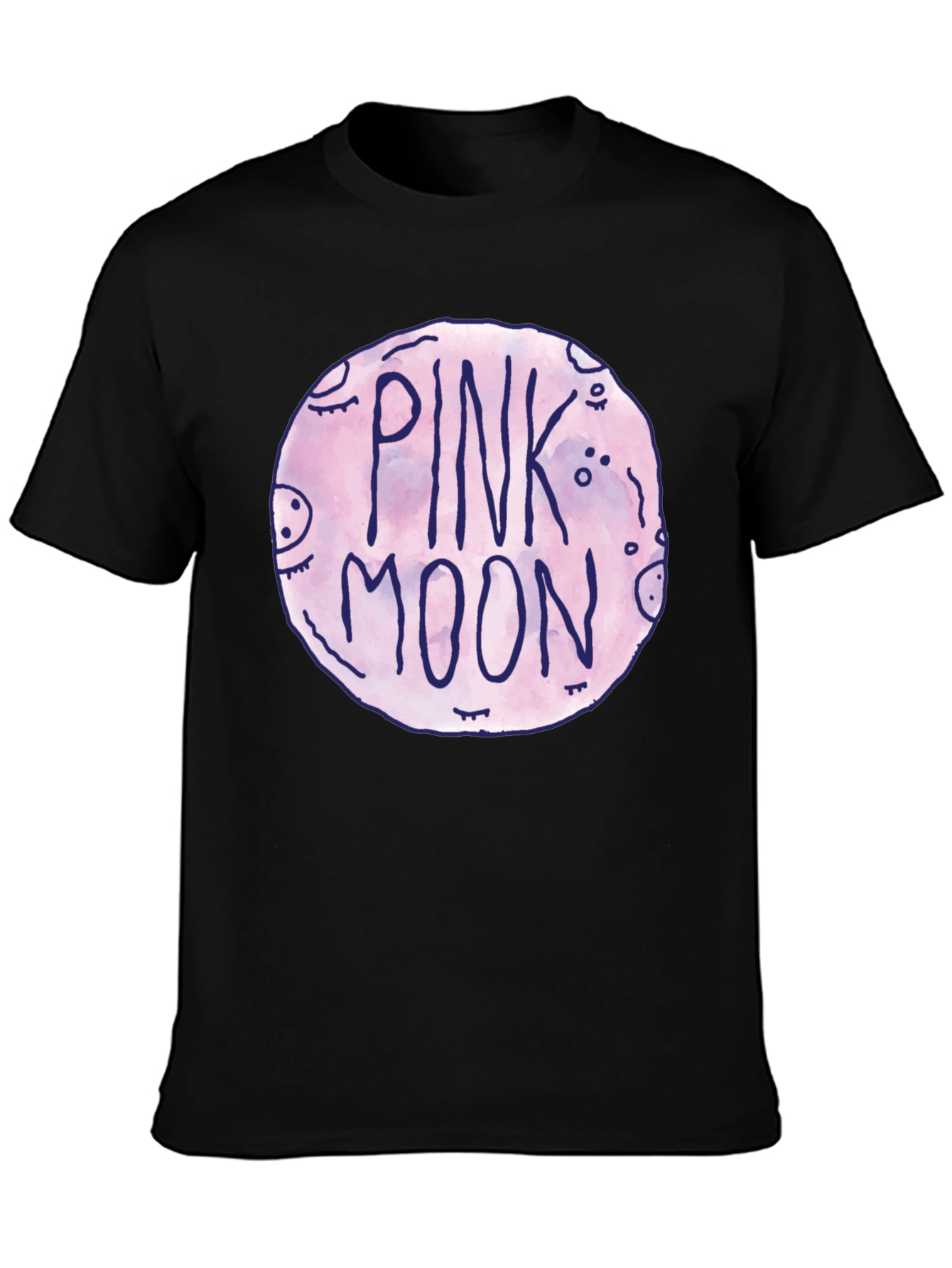 Pink Moon Graphic Tee - Unisex Black T-Shirt