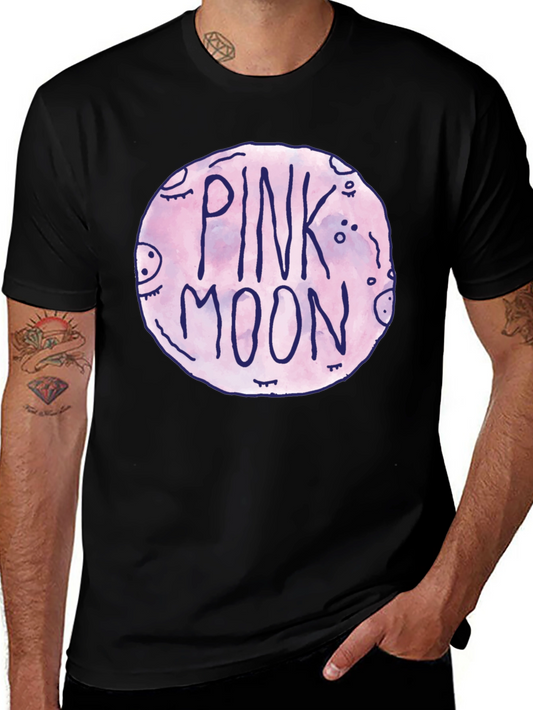 Pink Moon Graphic Tee - Unisex Black T-Shirt