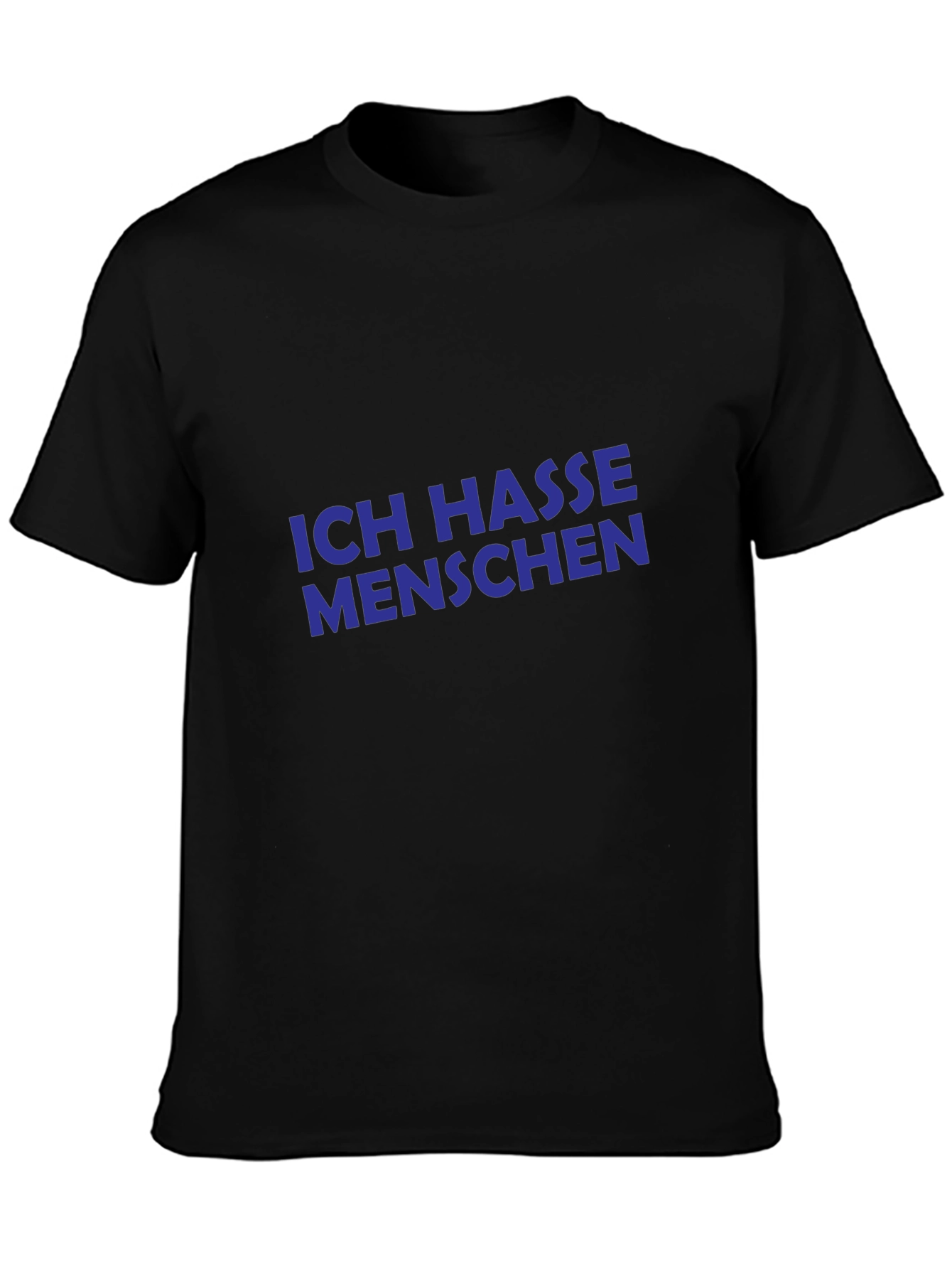 Ich Hasse Menschen T-Shirt - Black Novelty Tee