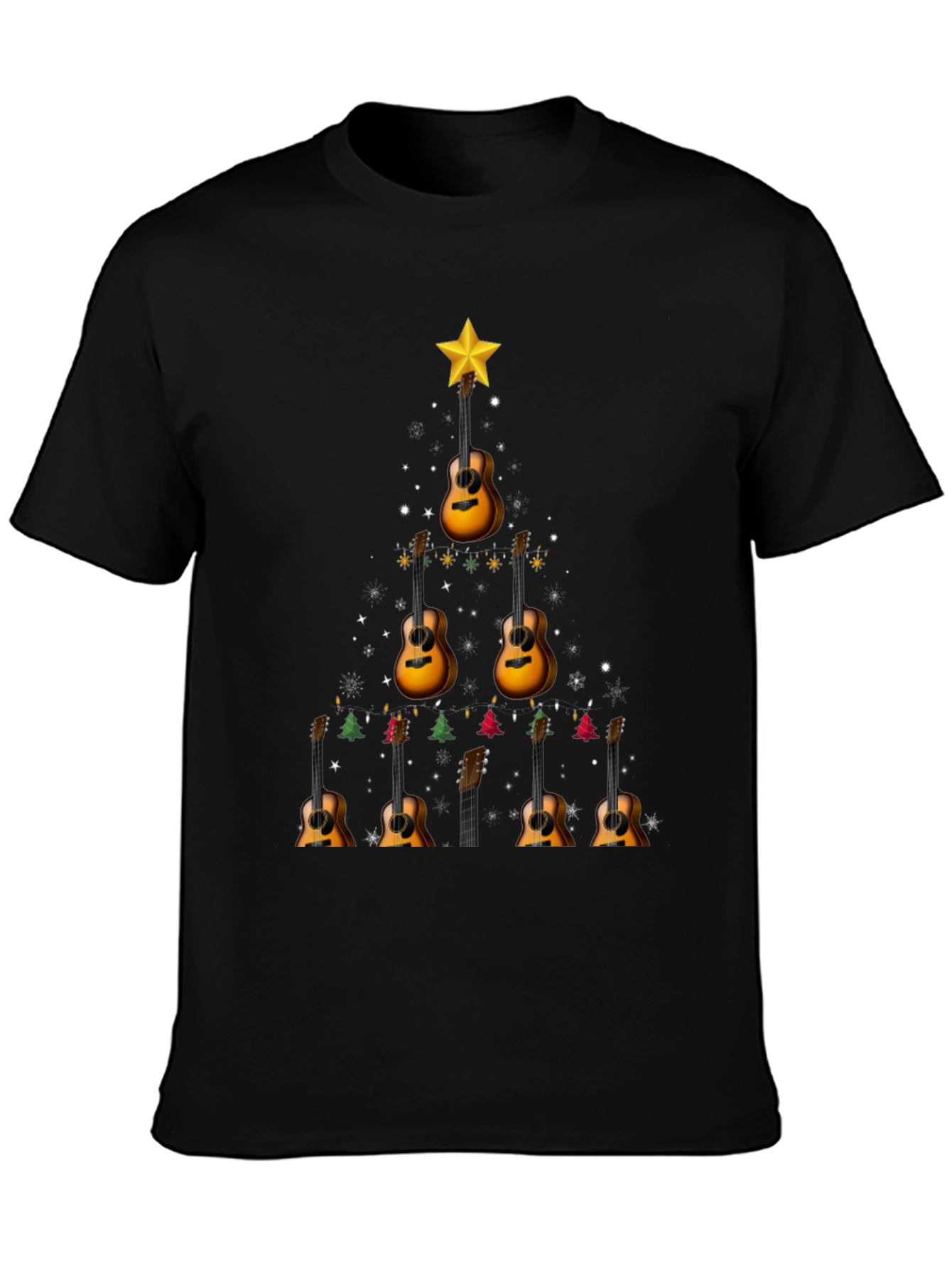 Guitar Christmas Tree T-Shirt