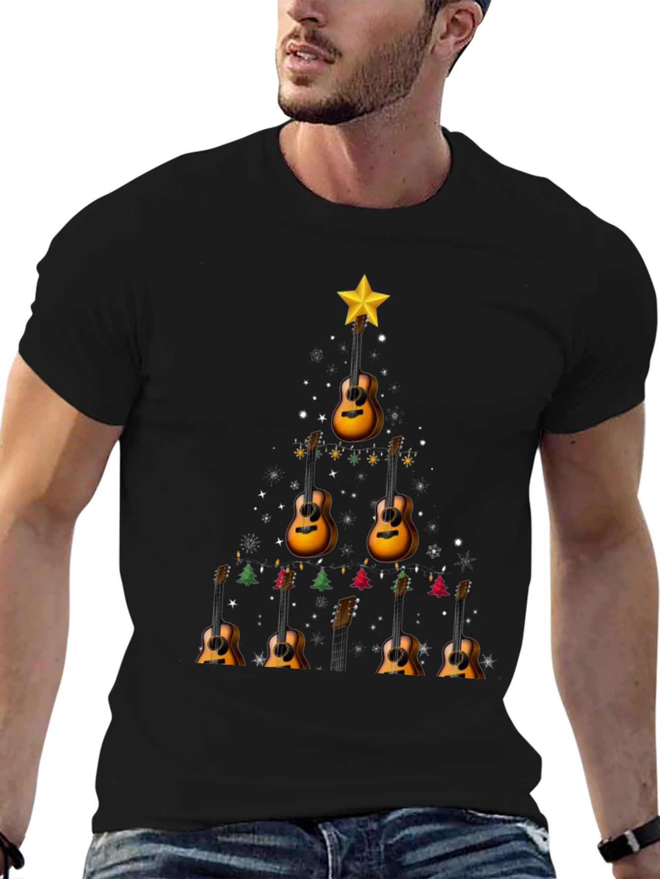 Guitar Christmas Tree T-Shirt