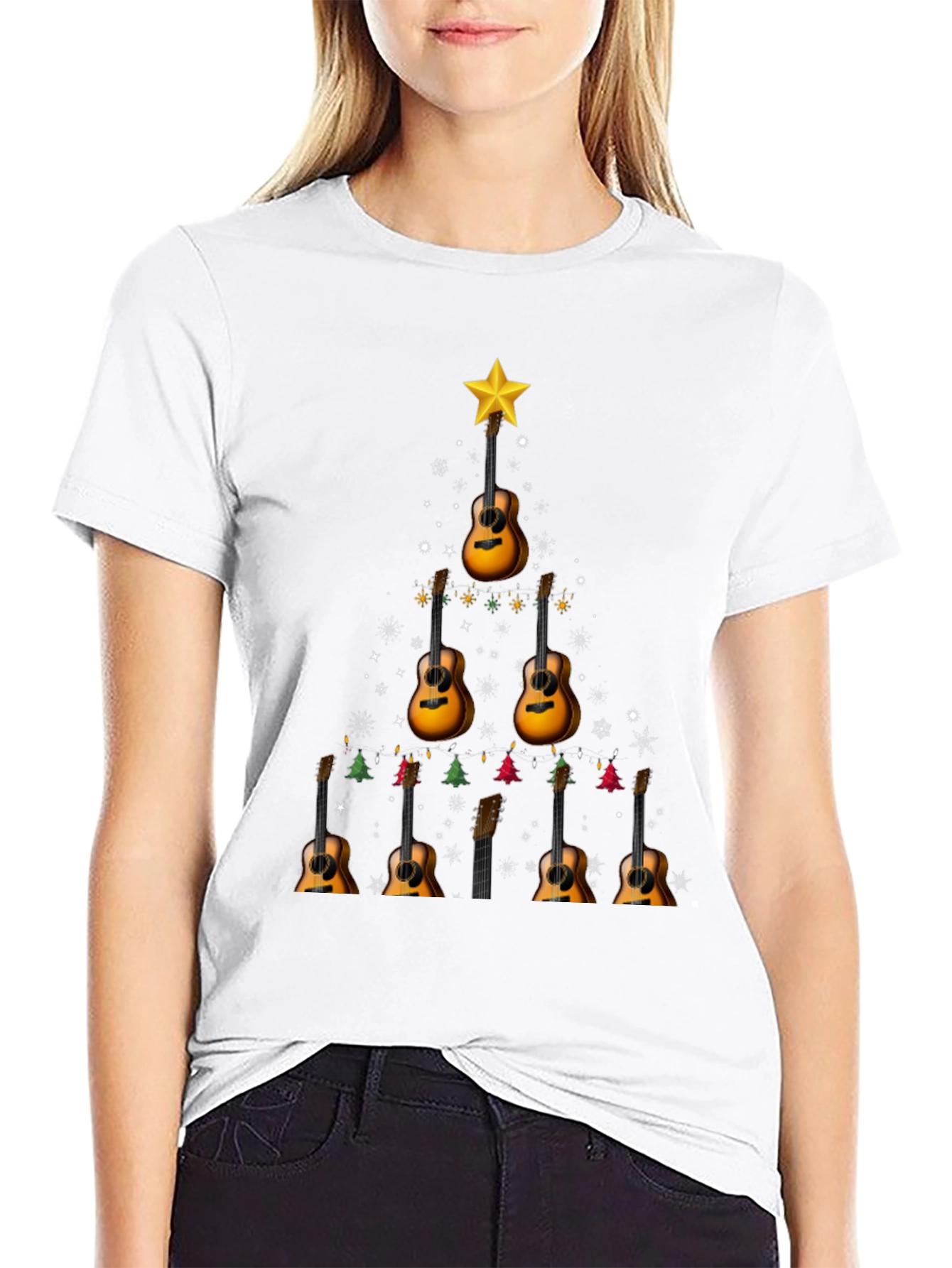 Guitar Christmas Tree T-Shirt