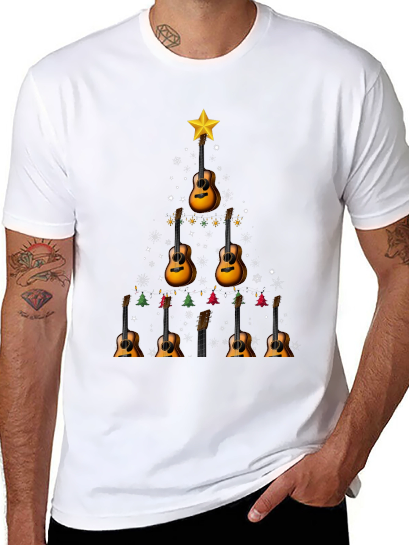 Guitar Christmas Tree T-Shirt