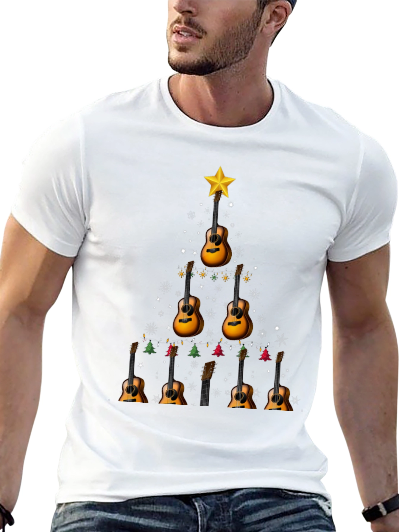Guitar Christmas Tree T-Shirt