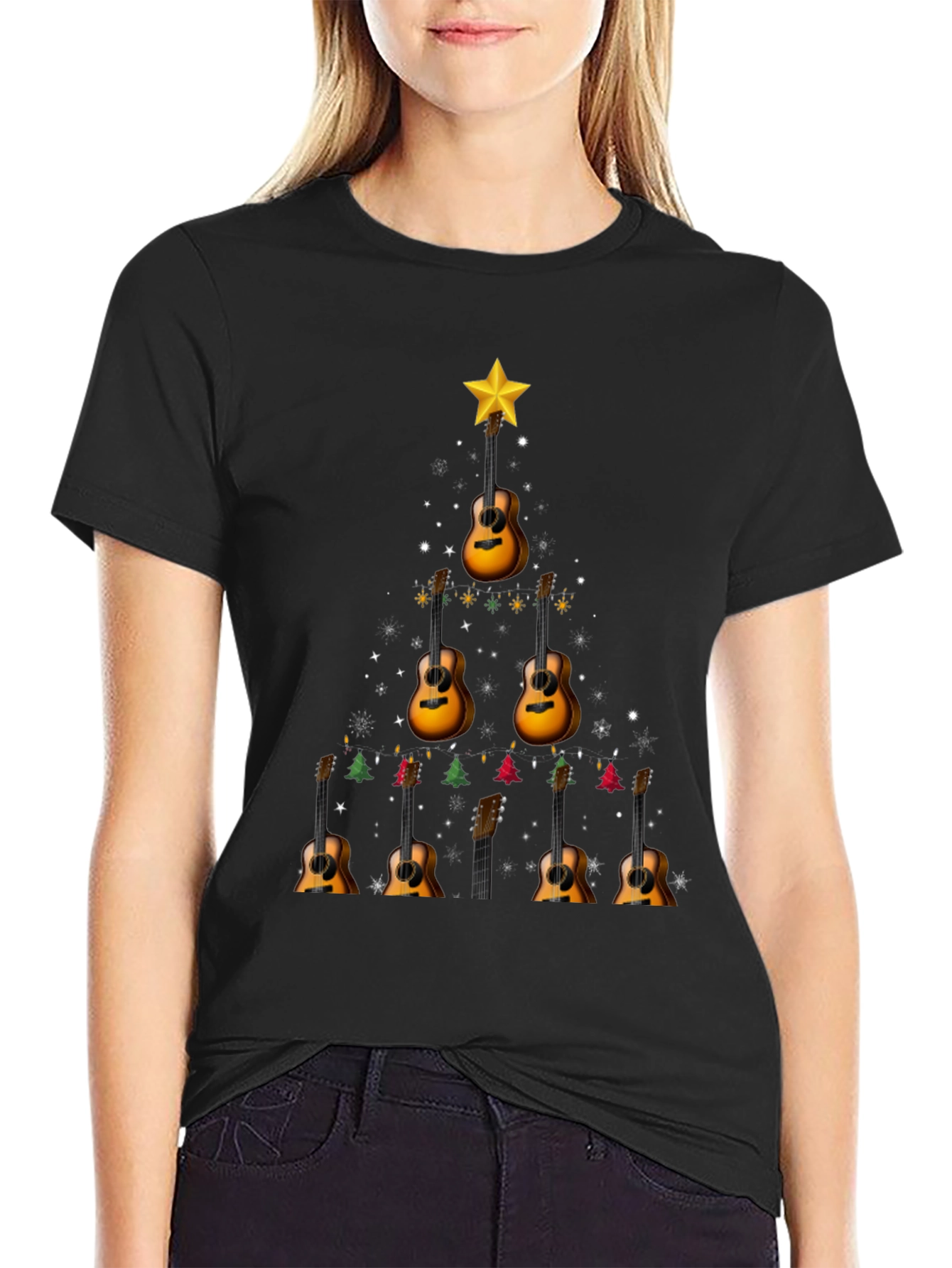Guitar Christmas Tree T-Shirt