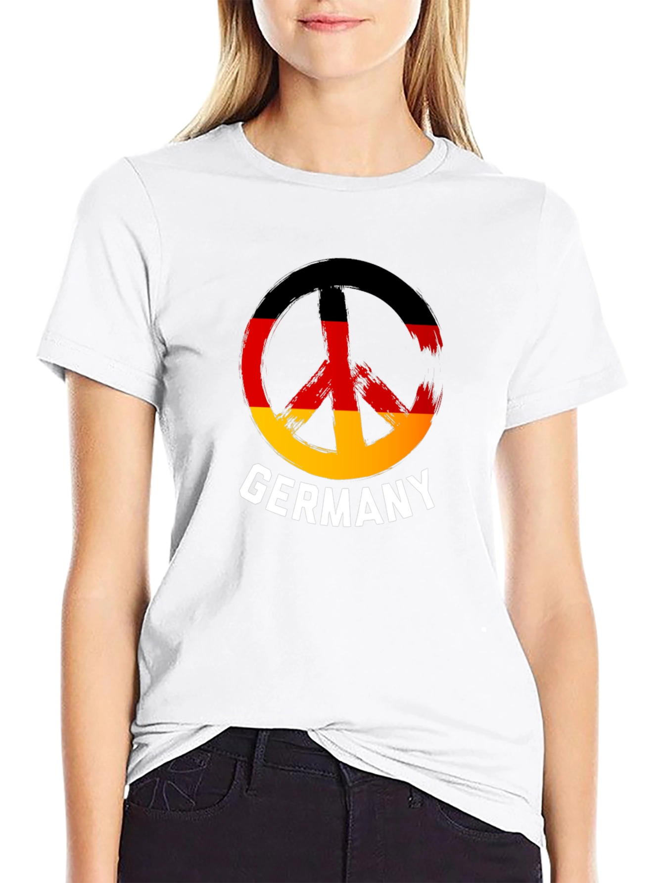 Germany Peace Symbol Tee - Black