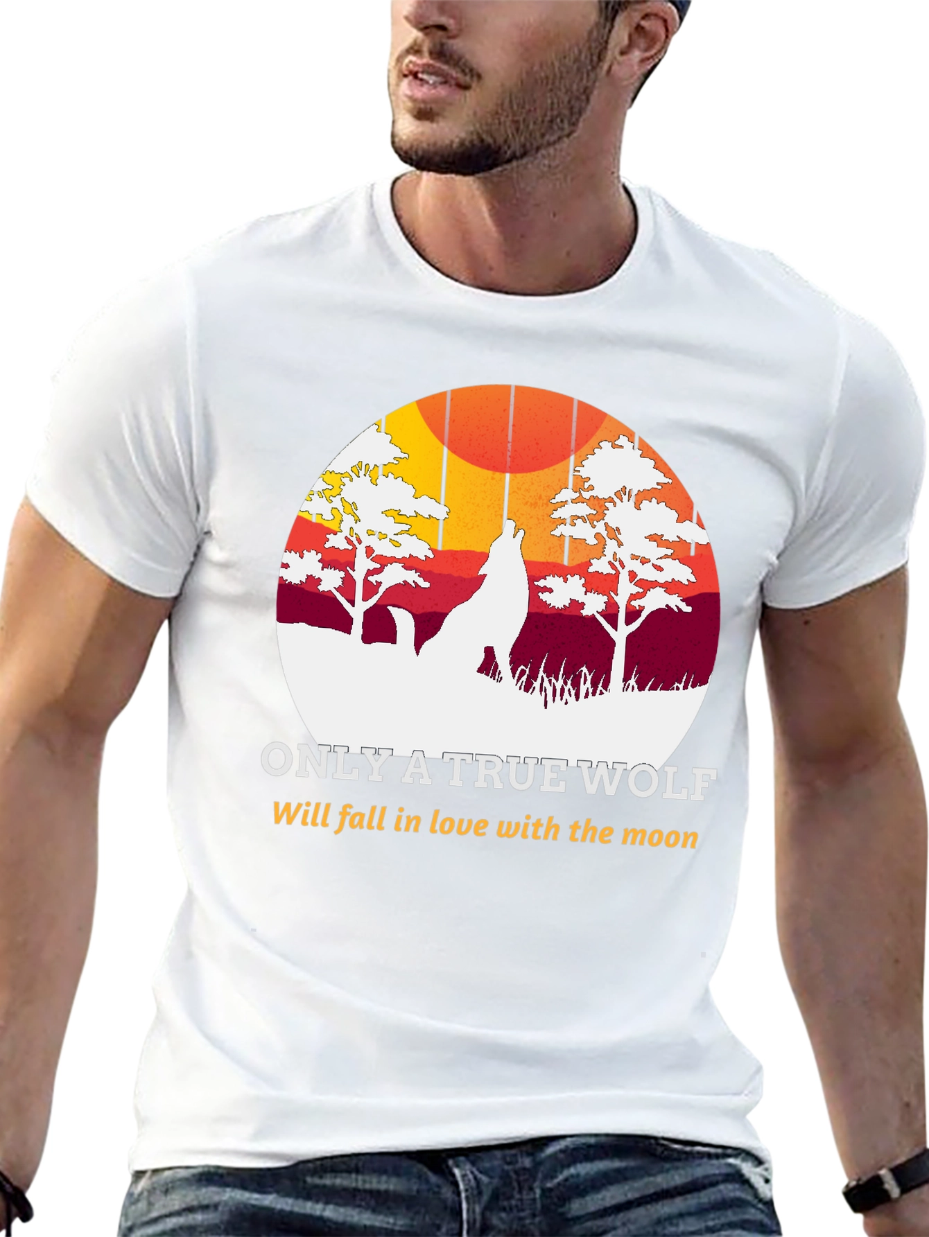 True Wolf Moon T-Shirt - Unique Graphic Tee