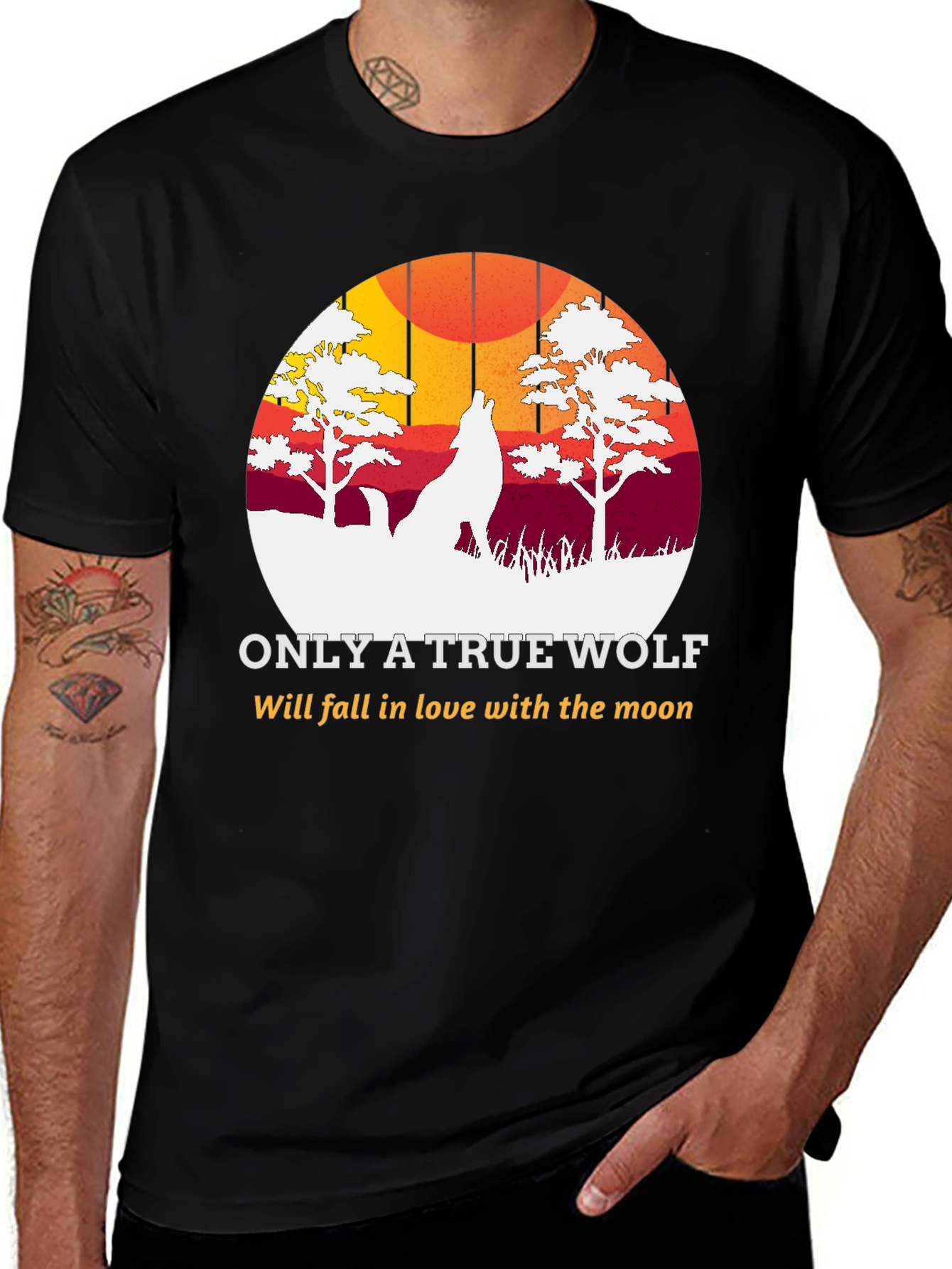 True Wolf Moon T-Shirt - Unique Graphic Tee