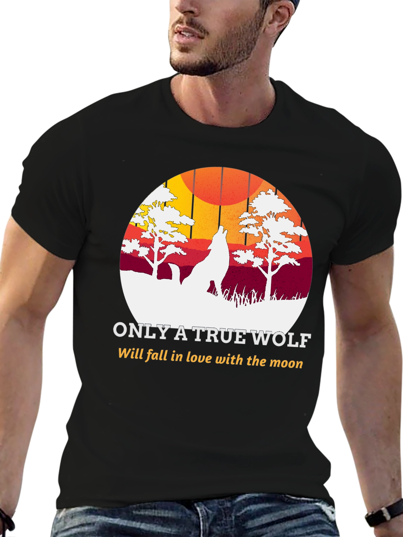 True Wolf Moon T-Shirt - Unique Graphic Tee