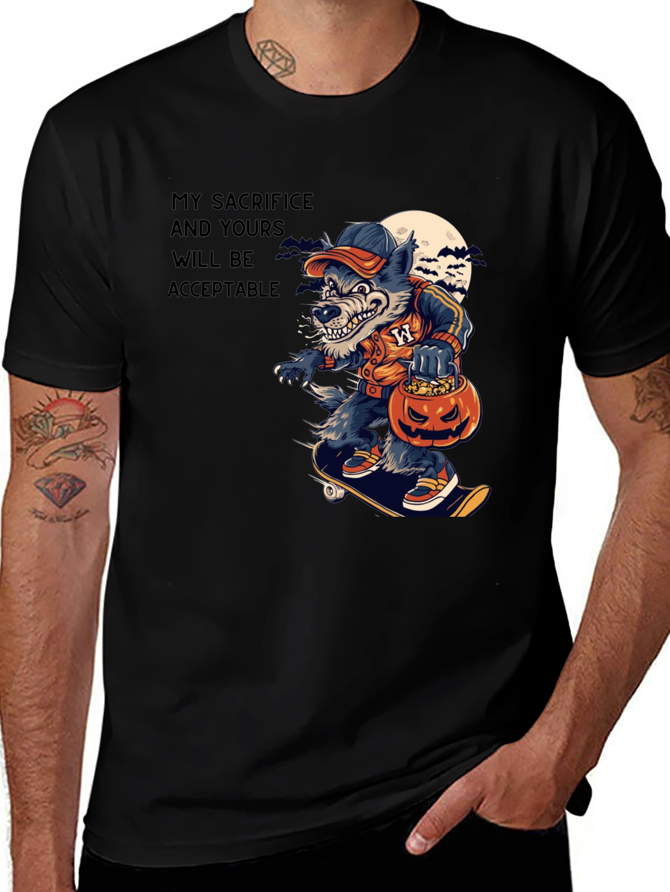 Wolf Sacrifice Halloween T-Shirt