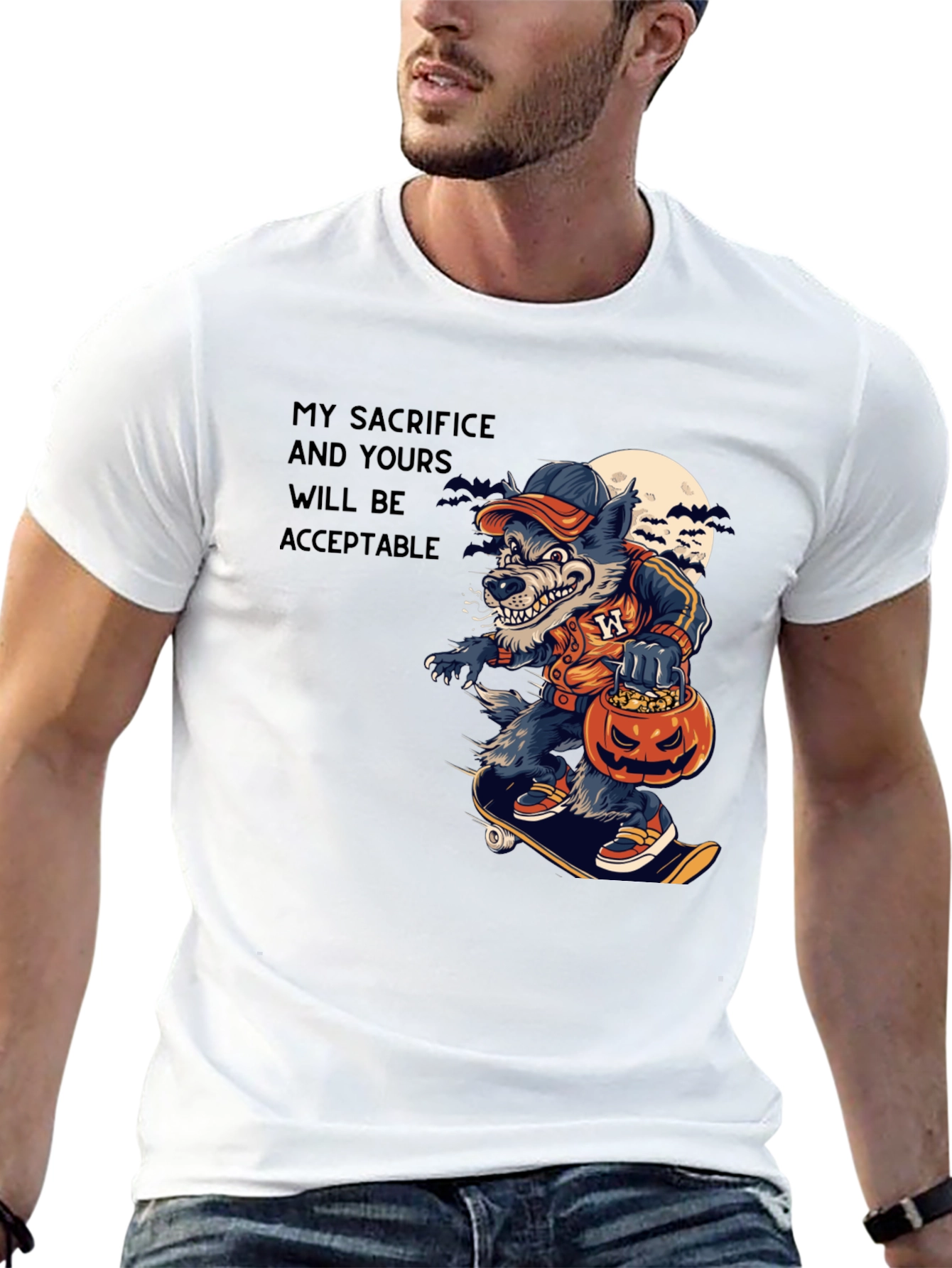 Wolf Sacrifice Halloween T-Shirt