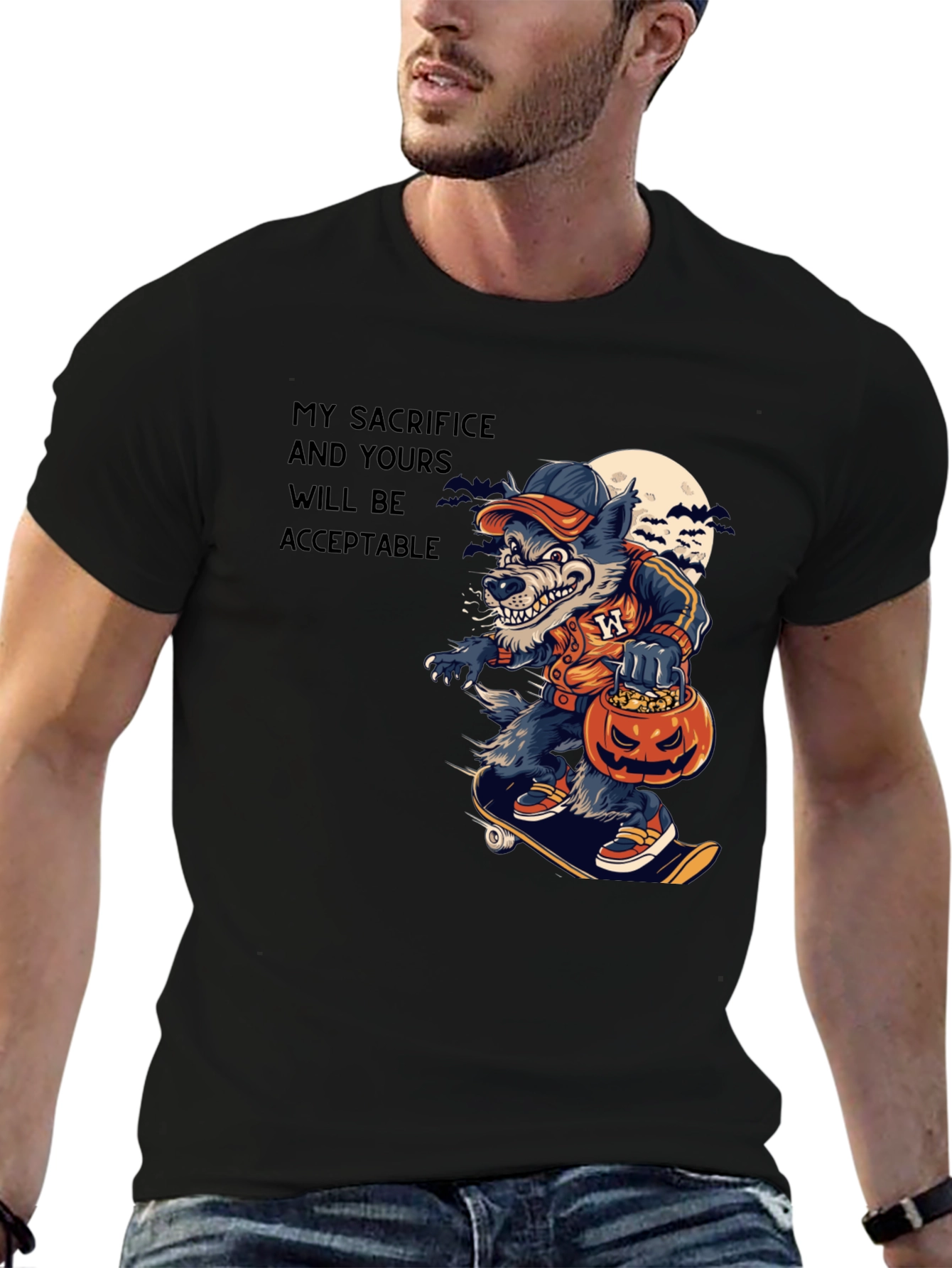 Wolf Sacrifice Halloween T-Shirt
